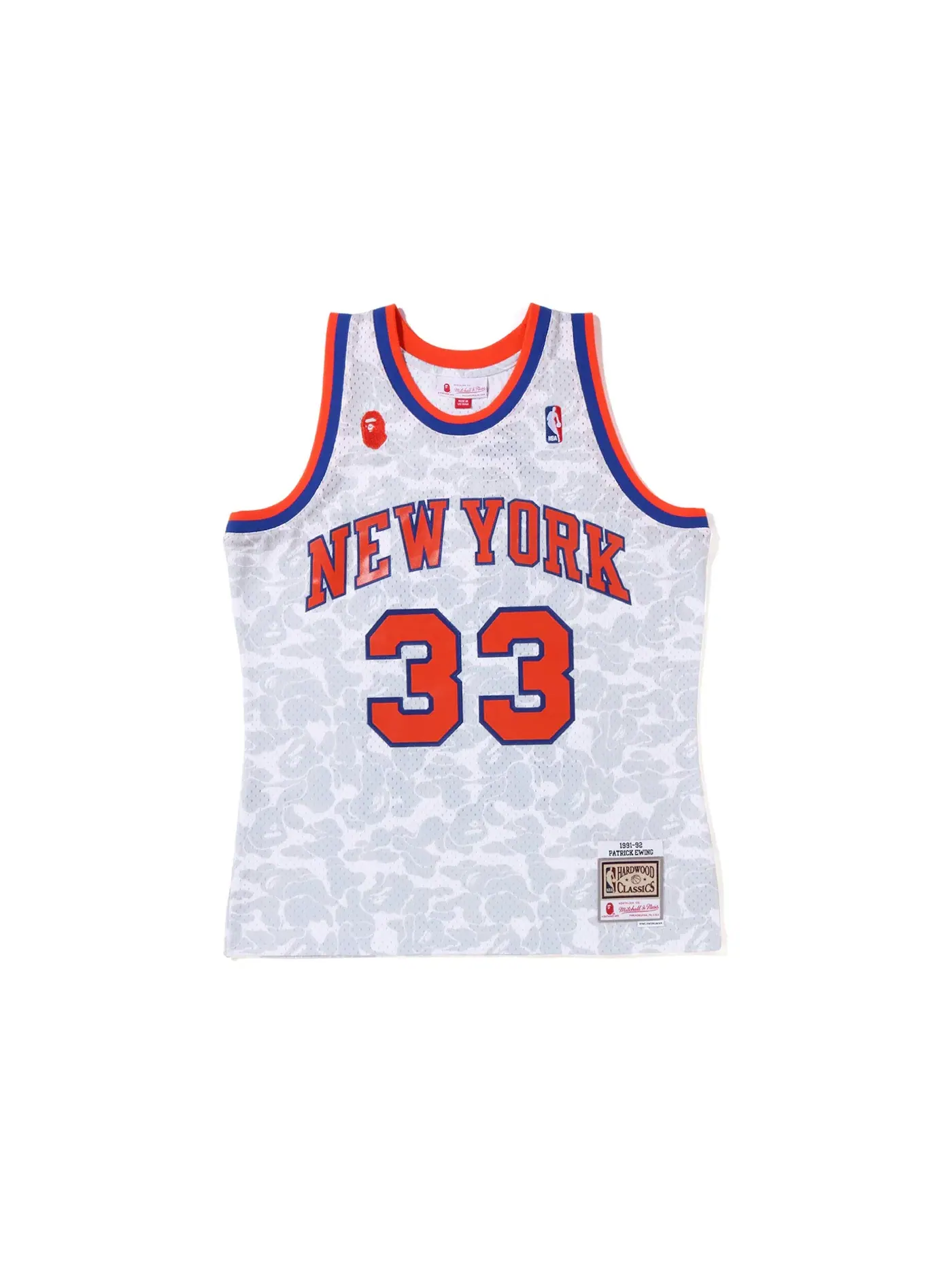 Мужская джерси с принтом Jersey BAPE — изображение 1 из 2, белый