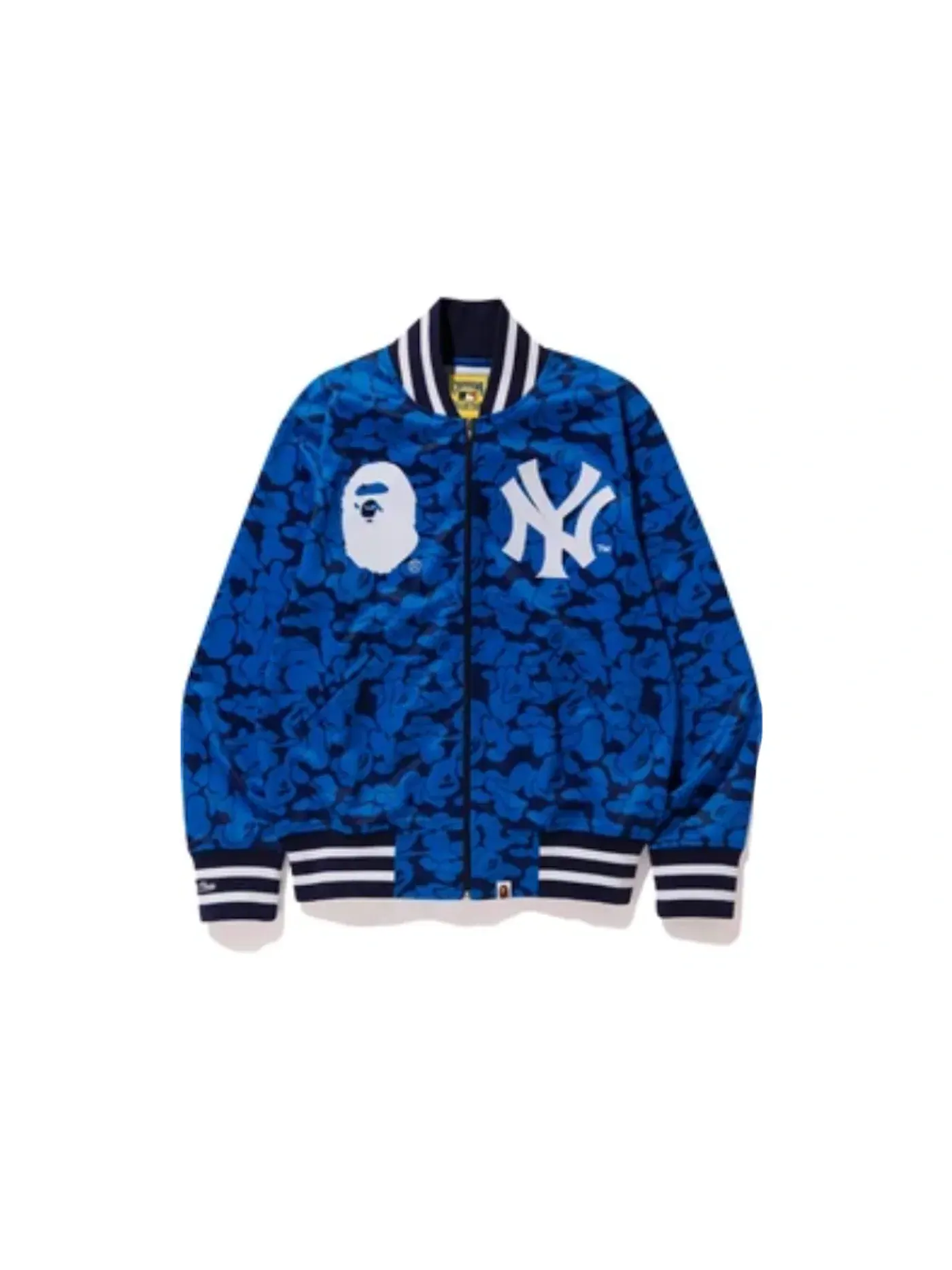 Мужская куртка BAPE x Mitchell & Ness Yankees Jacket — изображение 1 из 2, синий