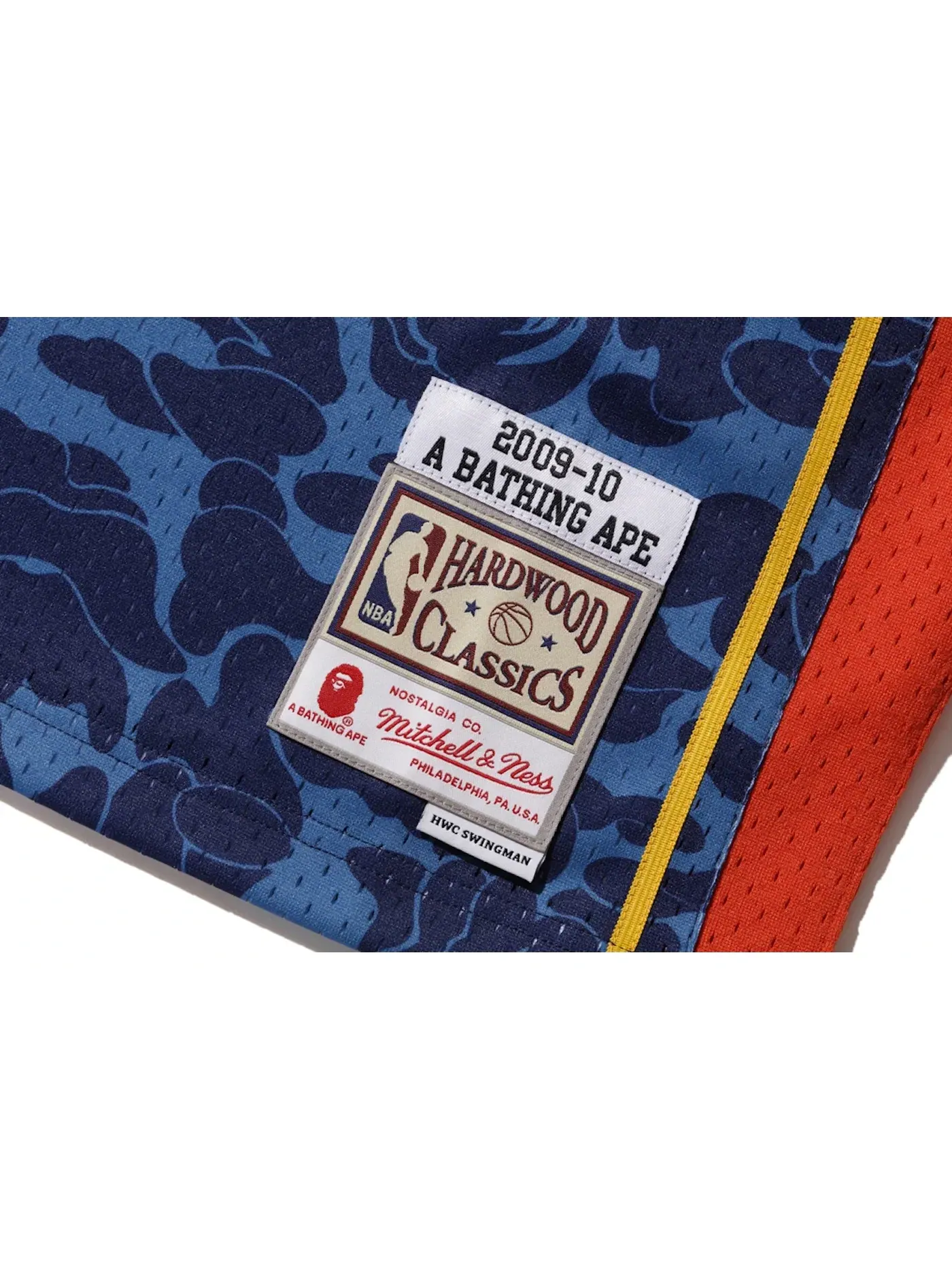 Мужская джерси с принтом Jersey BAPE — изображение 3 из 3, темно-синий