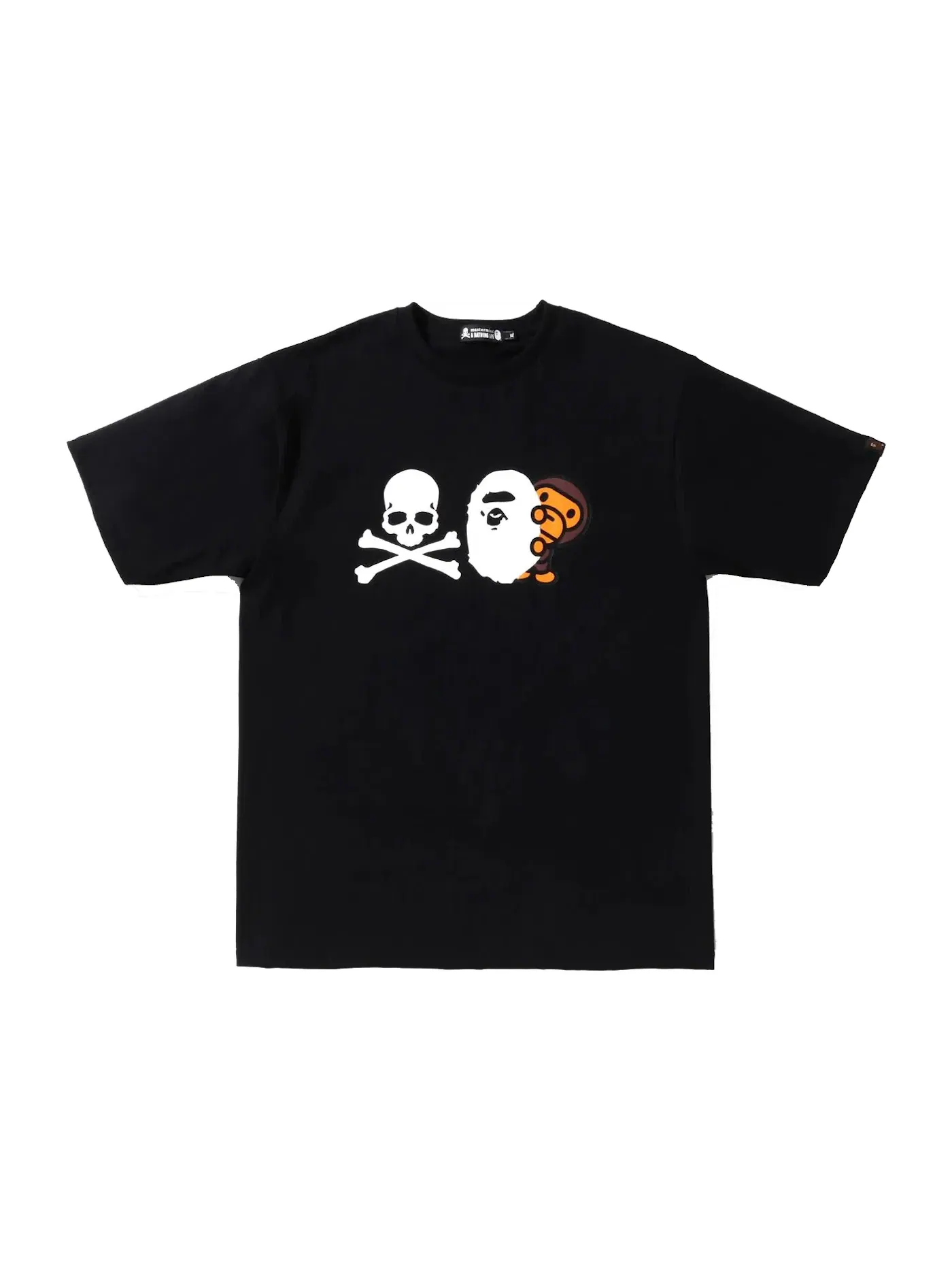Мужская футболка с принтом BAPE x MMJ Ape Head & Milo Tee BAPE — изображение 1 из 2, черный