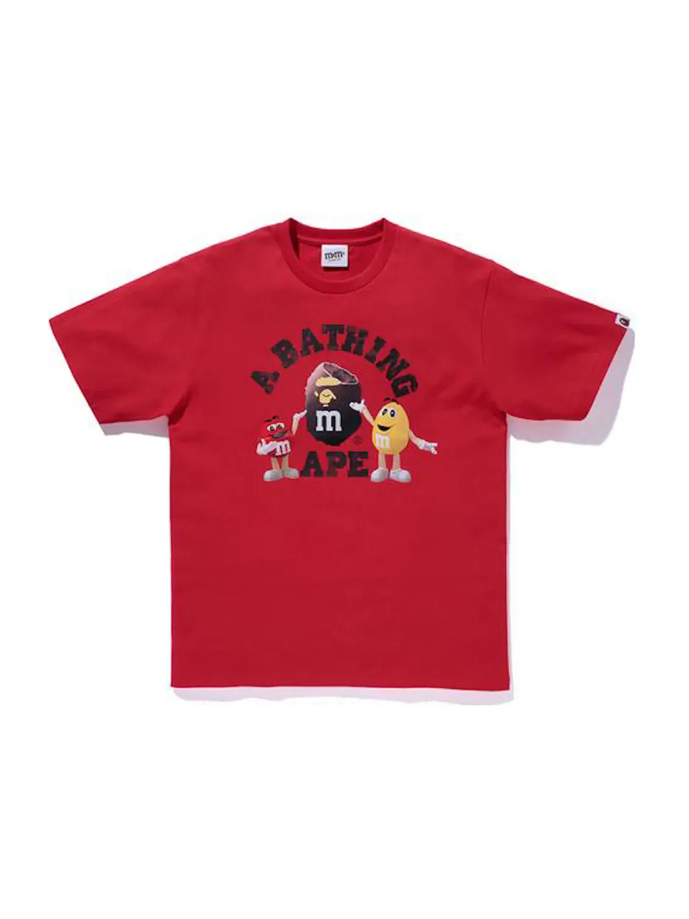 Мужская футболка с принтом BAPE x M&M's College Tee BAPE — изображение 1 из 2, красный