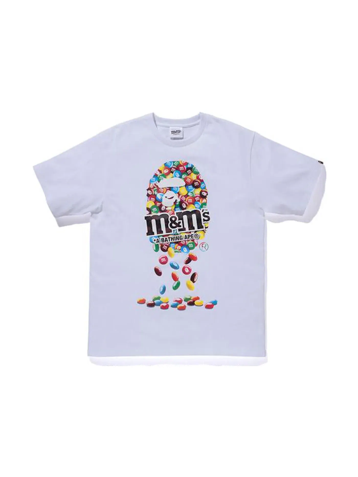 Мужская футболка с принтом BAPE x M&M's Ape Head Tee BAPE — изображение 1 из 2, белый
