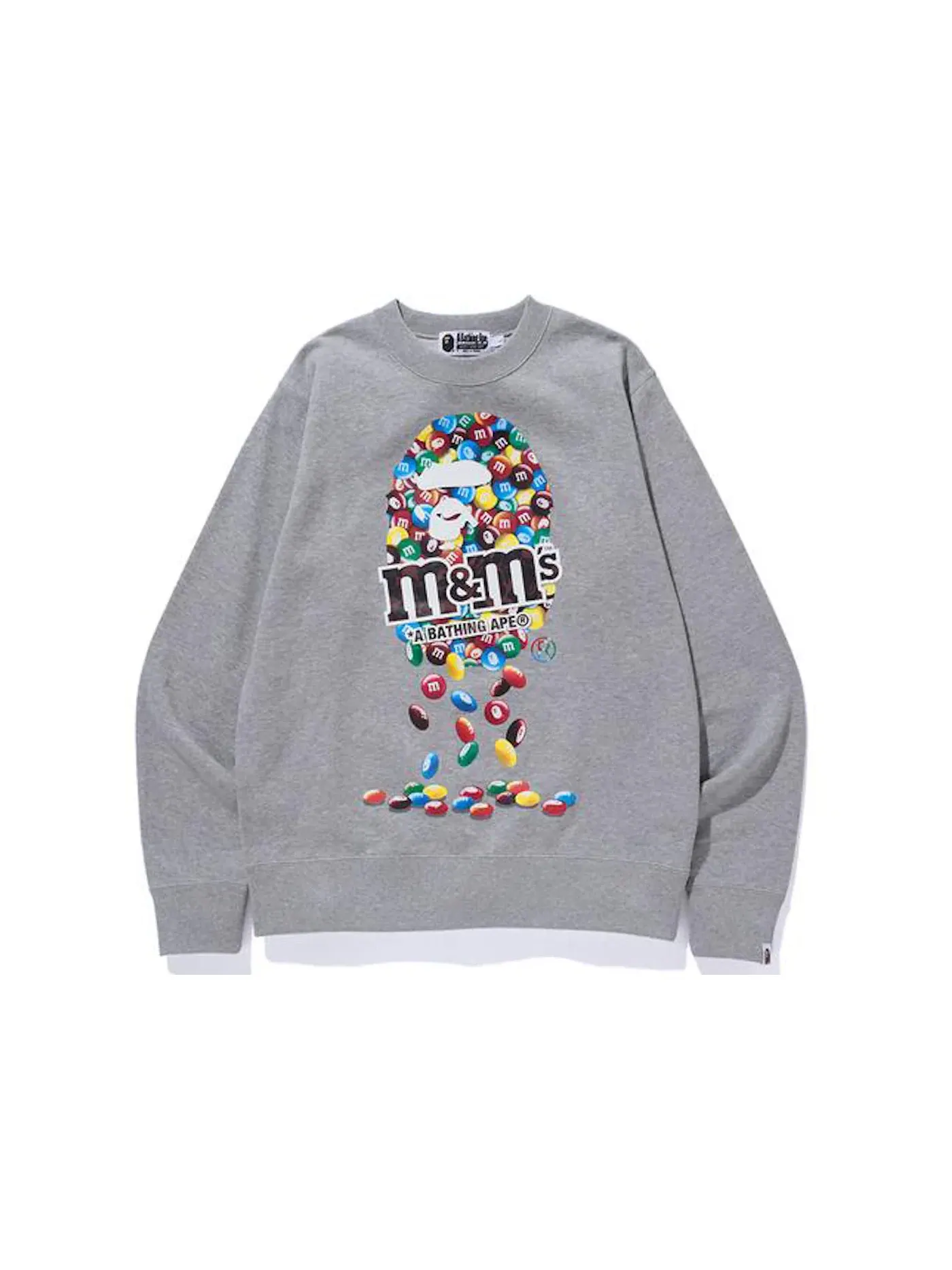 Мужской свитшот BAPE x M&M's Crewneck — изображение 1 из 2, серый