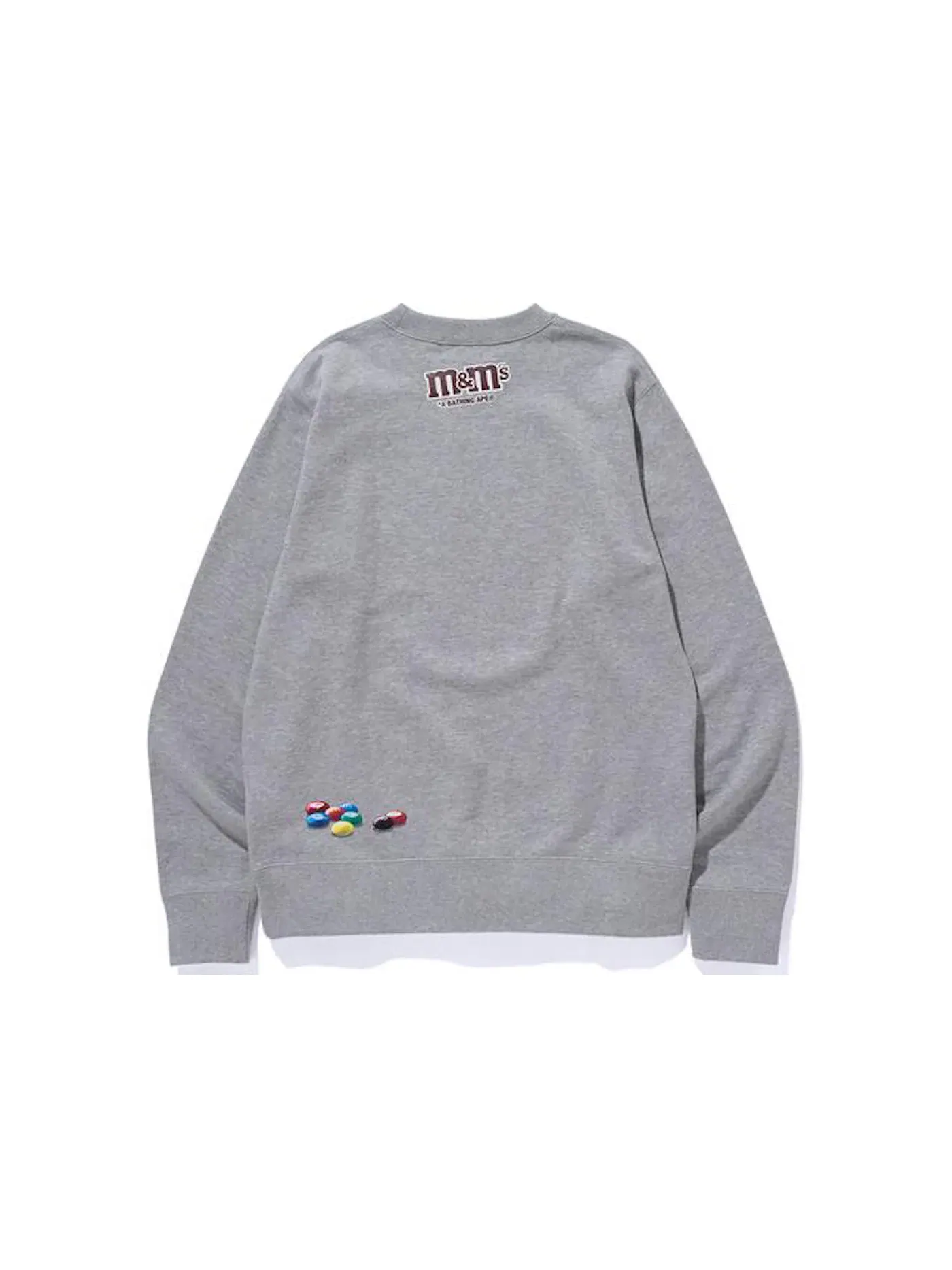 Мужской свитшот BAPE x M&M's Crewneck — изображение 2 из 2, серый