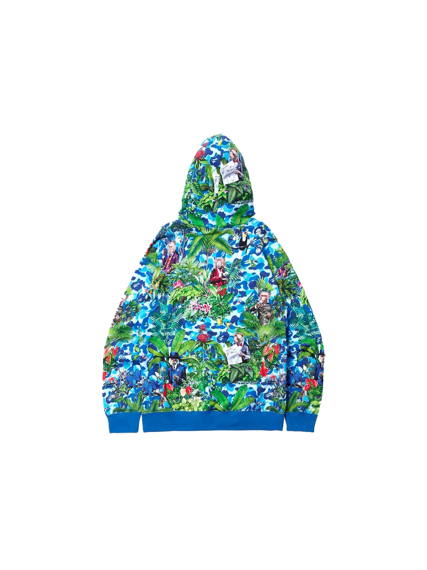 Мужской пуловер-худи с принтом BAPE x Monkey 47 Hoodie BAPE — изображение 2 из 3, синий