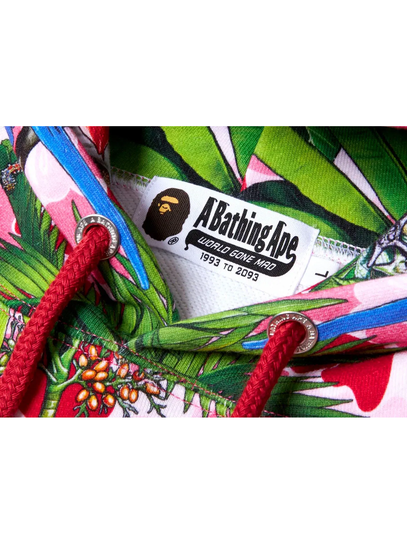 Мужской пуловер с капюшоном с принтом BAPE x Monkey 47 Hoodie BAPE — изображение 3 из 3, розовый
