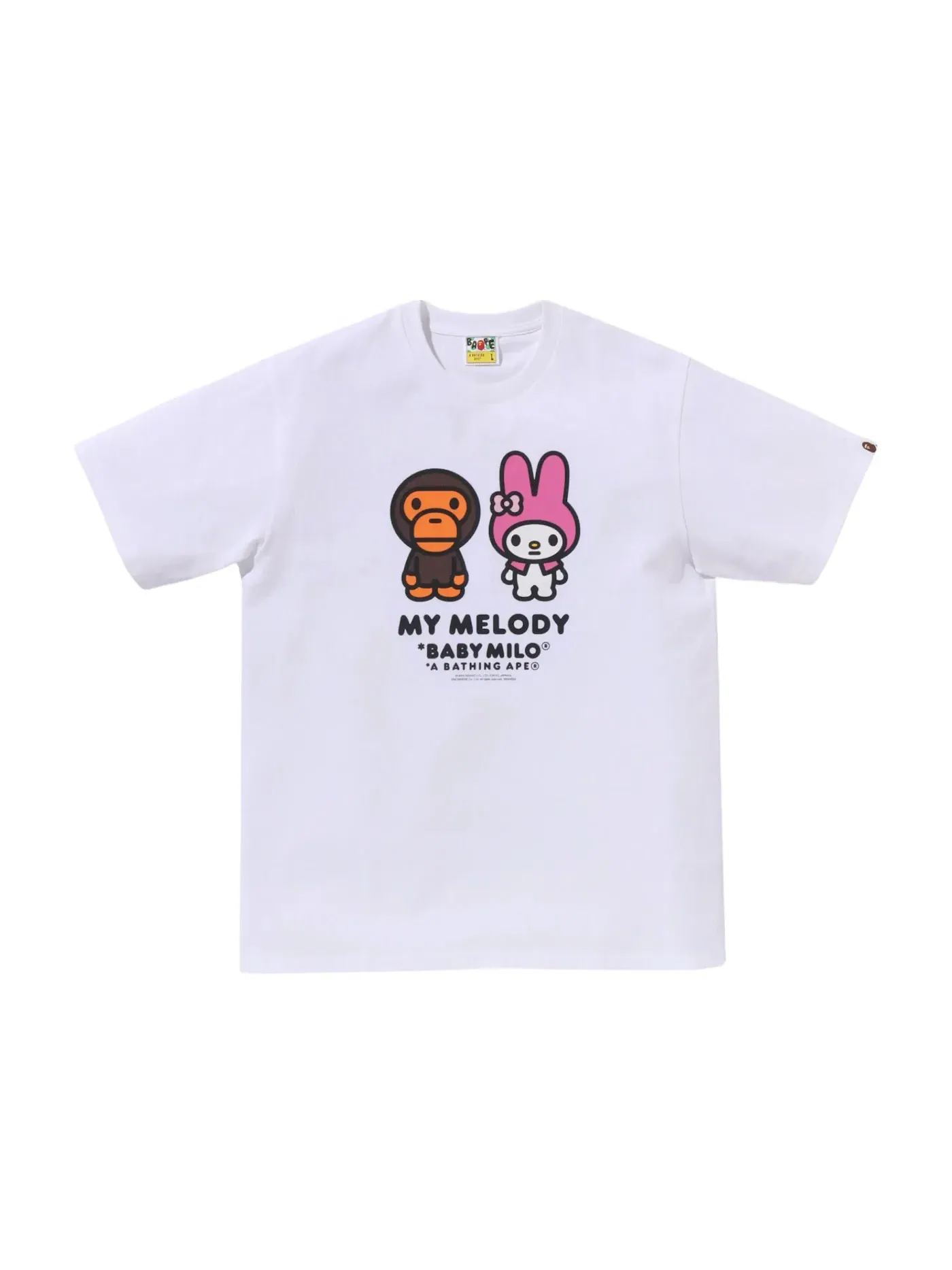Мужская футболка с принтом BAPE x My Melody Baby Milo Tee BAPE — изображение 1 из 1, белый