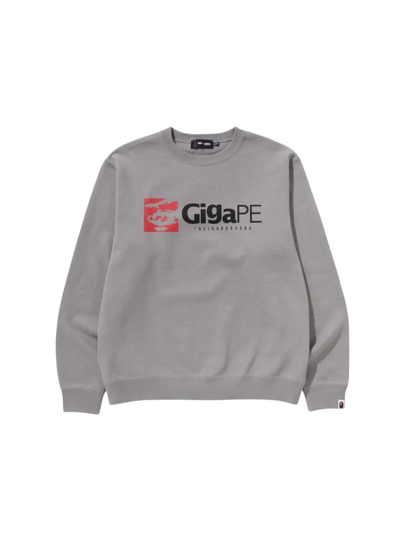 Мужской свитшот BAPE x NBHD Gigape Crewneck — изображение 1 из 1, серый