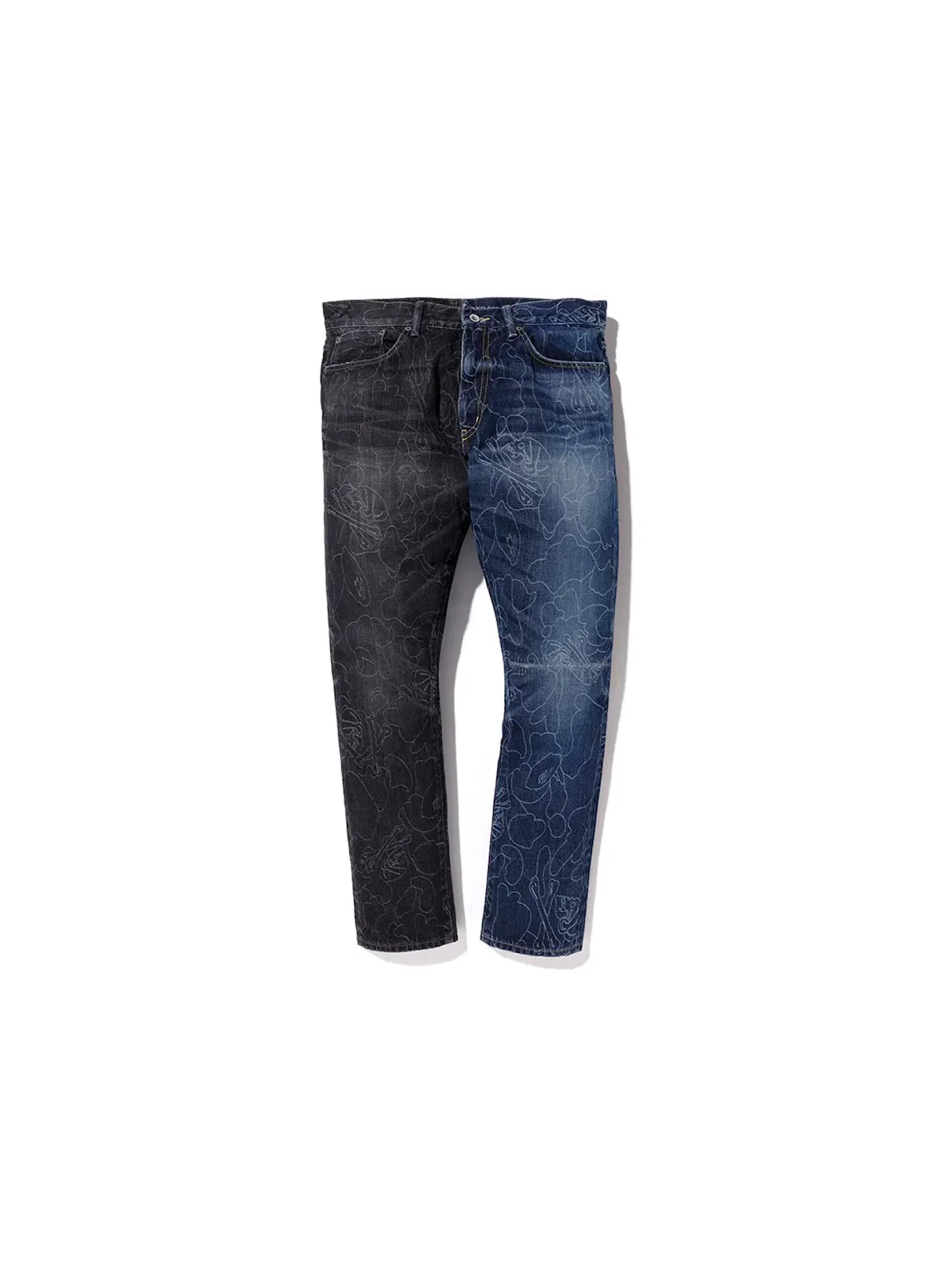 Мужские штаны BAPE x Neighborhood Narrow Bottoms Black/Indigo — 1