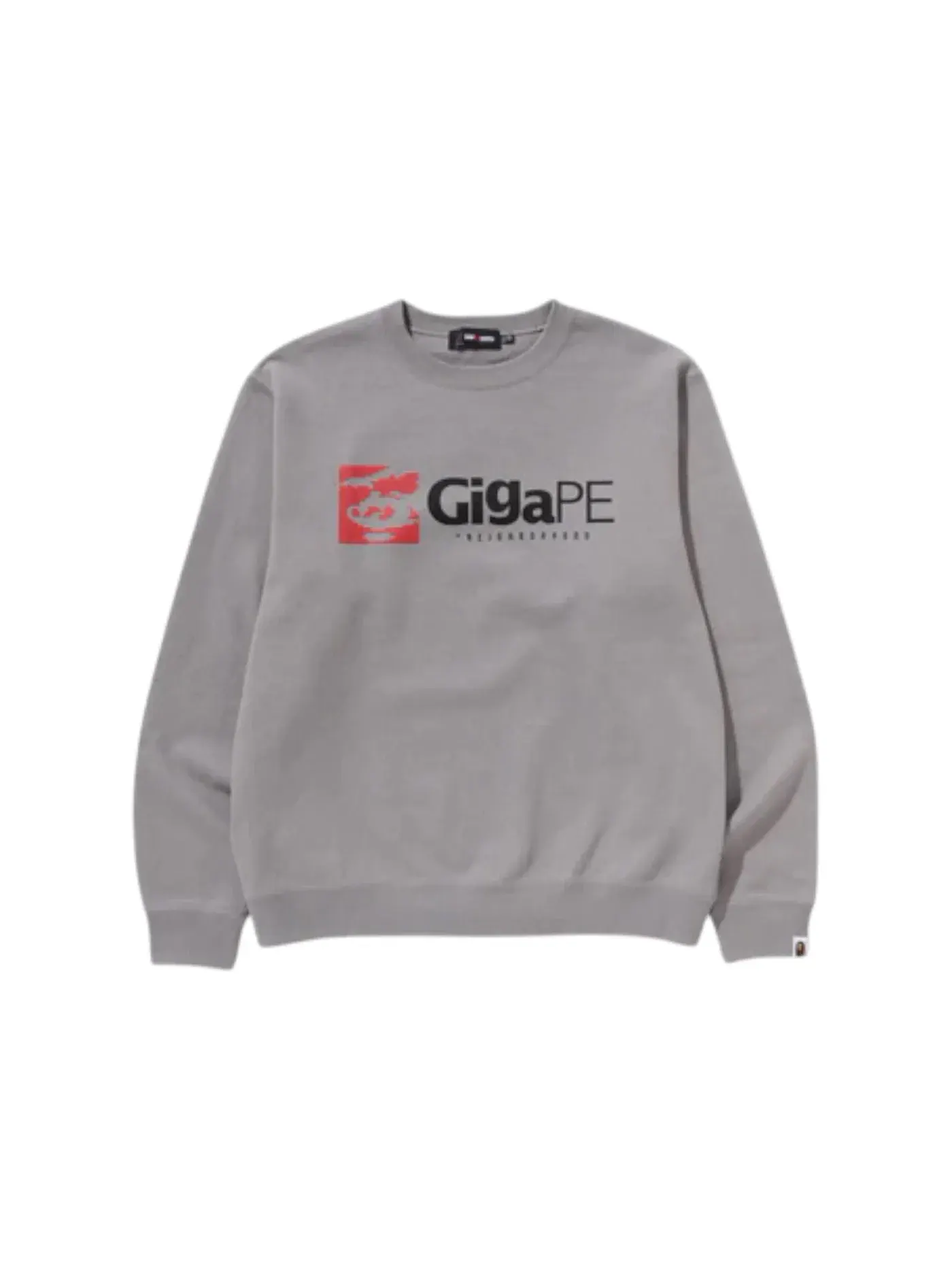 Мужской свитшот с принтом BAPE x Neighborhood Gigape Crewneck — изображение 1 из 1, серый