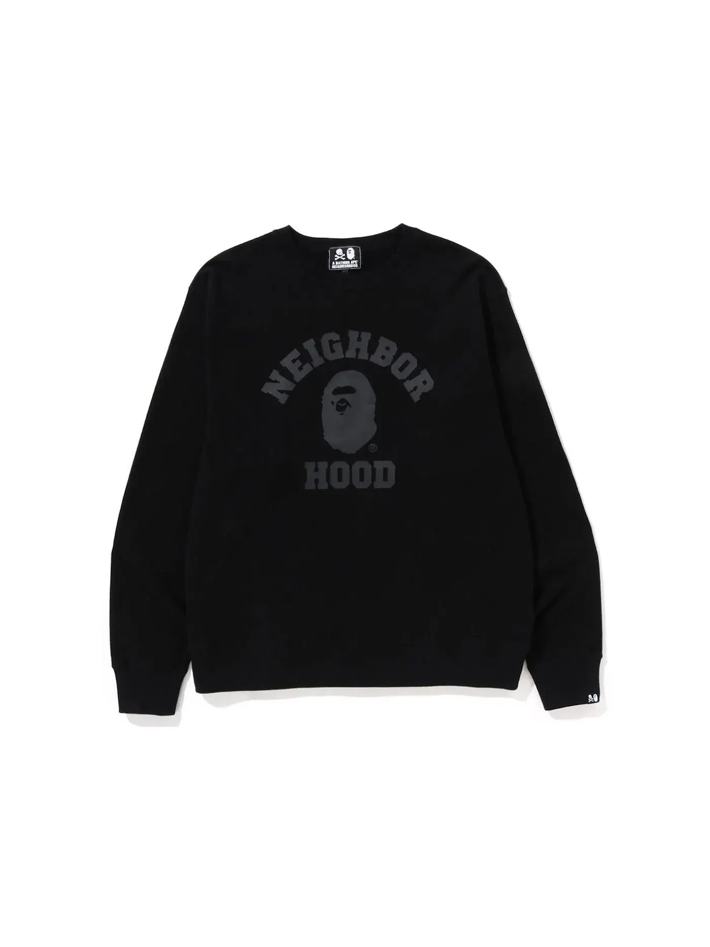 Мужской свитшот свободного кроя BAPE x Neighborhood Relaxed Fit Crewneck Sweatshirt BAPE — изображение 1 из 2, черный