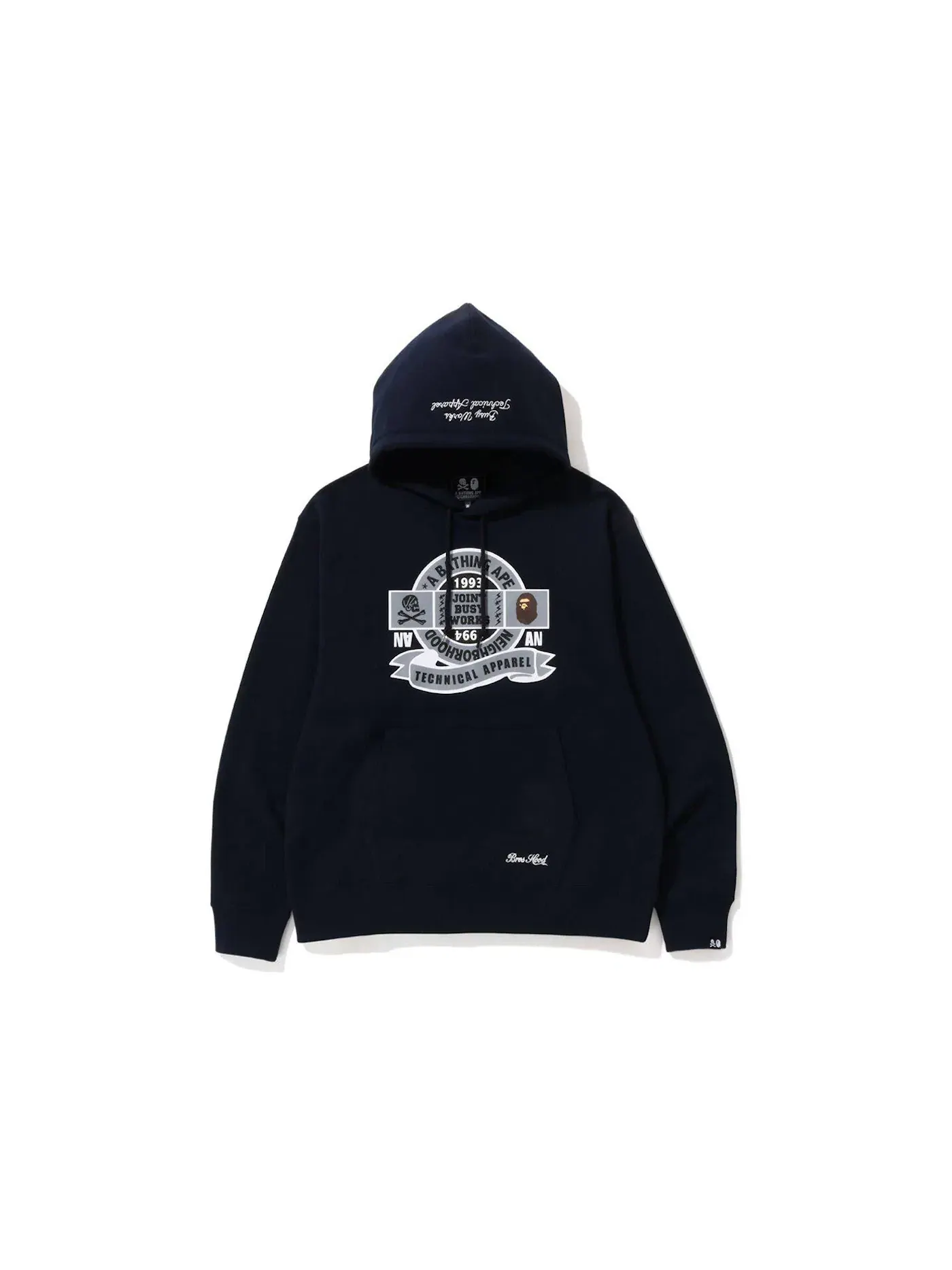 Мужской худи свободного кроя BAPE x Neighborhood Relaxed Fit Pullover Hoodie BAPE — изображение 1 из 2, темно-синий