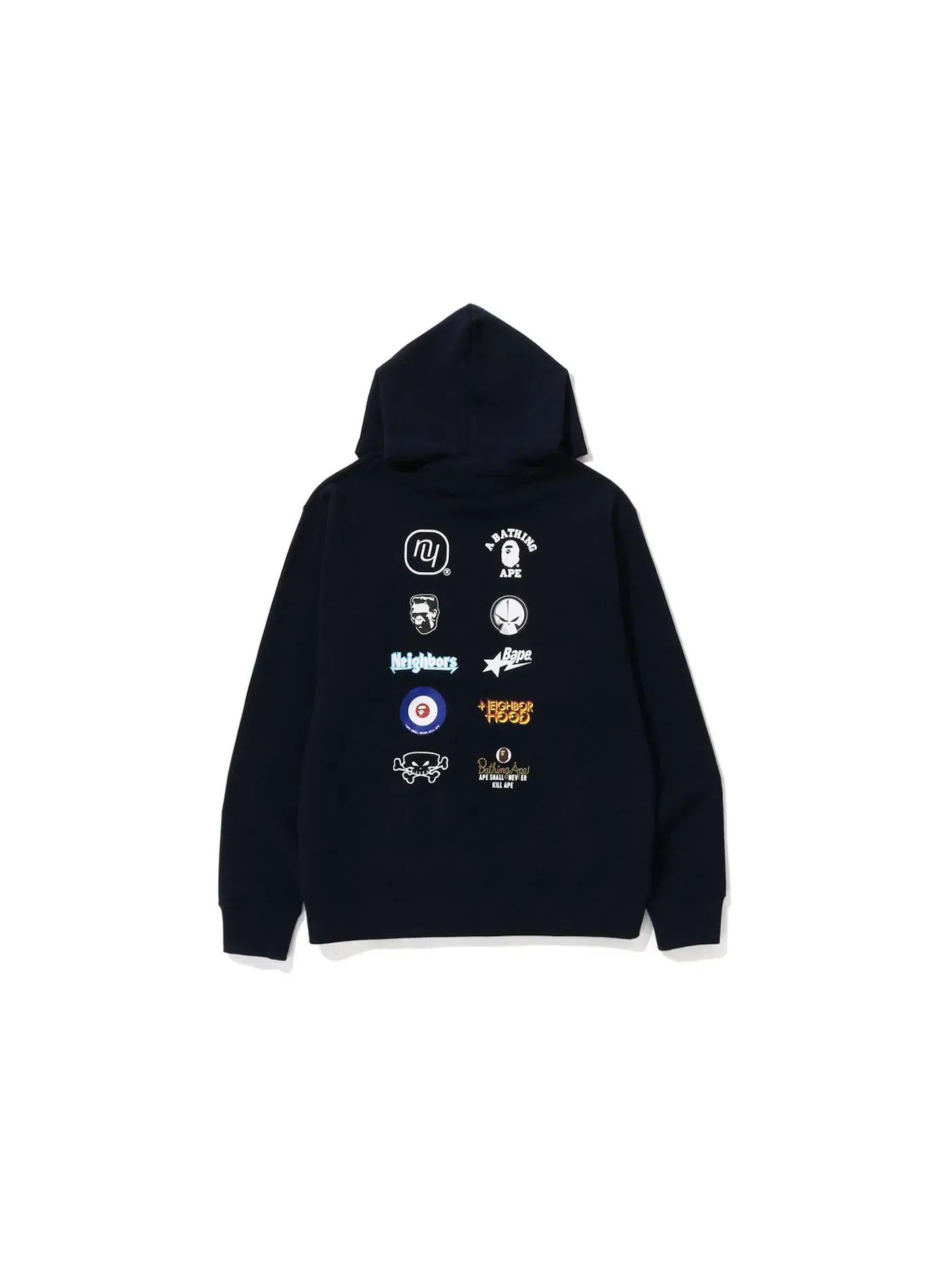 Мужской худи свободного кроя BAPE x Neighborhood Relaxed Fit Pullover Hoodie BAPE — изображение 2 из 2, темно-синий