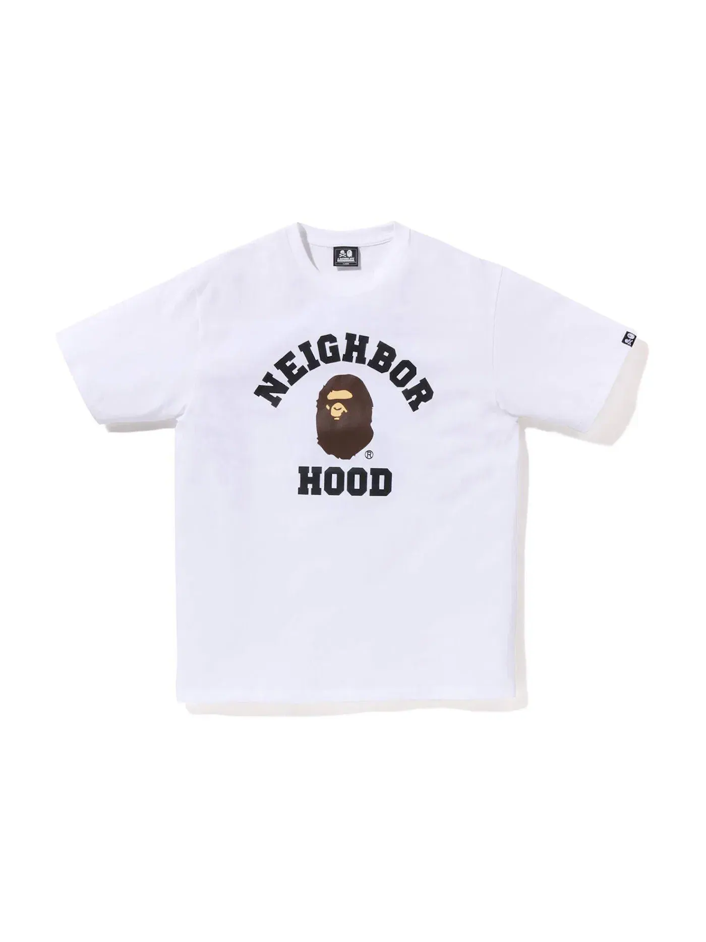 Мужская футболка с принтом BAPE x Neighborhood Tee BAPE — изображение 1 из 2, белый