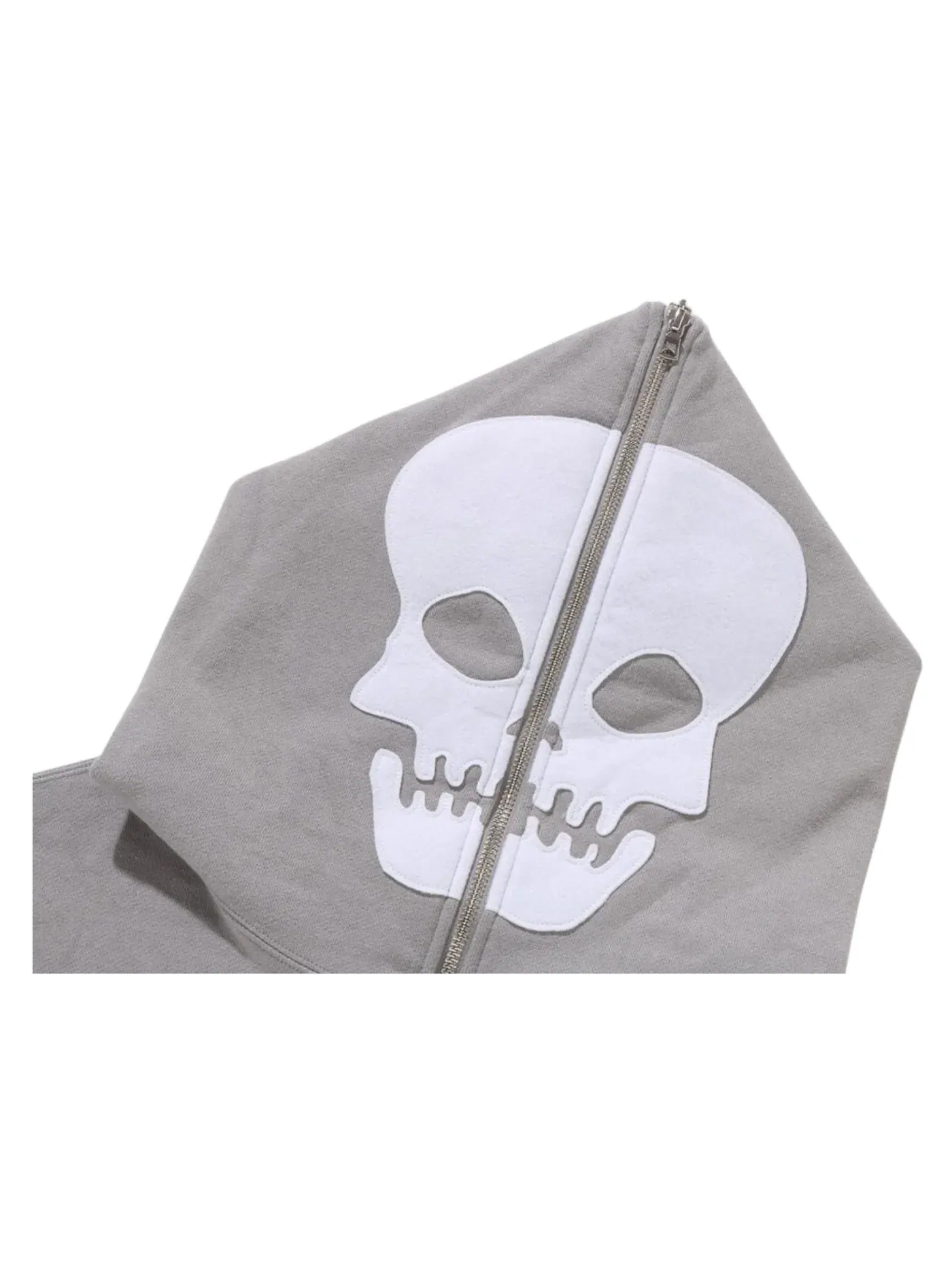 Мужской пуловер-худи с принтом BAPE x Neighborhood Two Face Half Zip Pullover Hoodie BAPE — изображение 3 из 3, серый