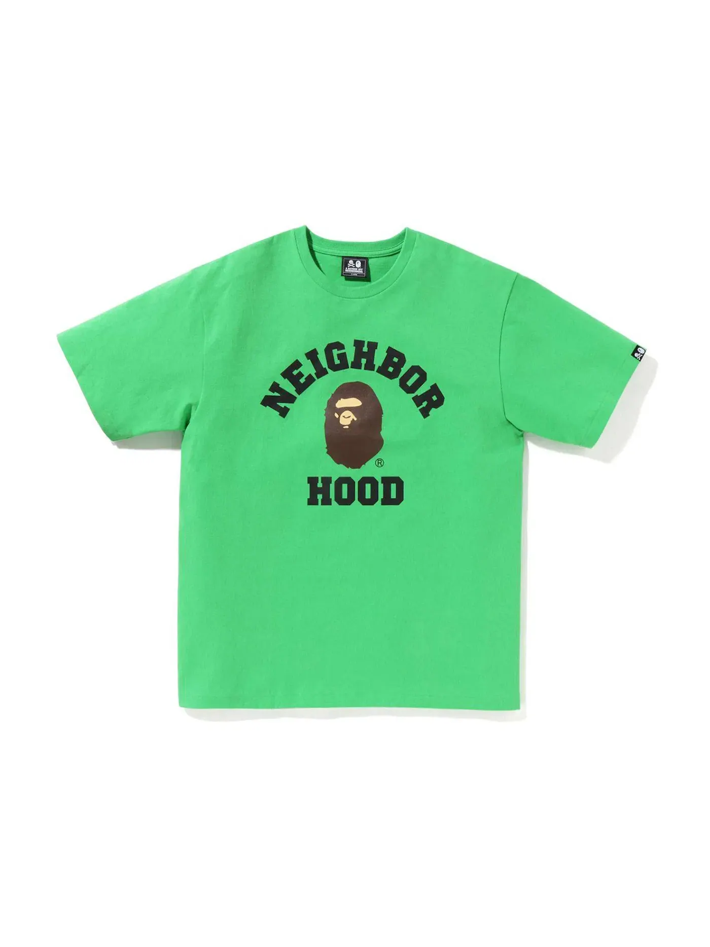 Мужская футболка с принтом BAPE x Neighborhood Tee BAPE — изображение 1 из 2, зеленый