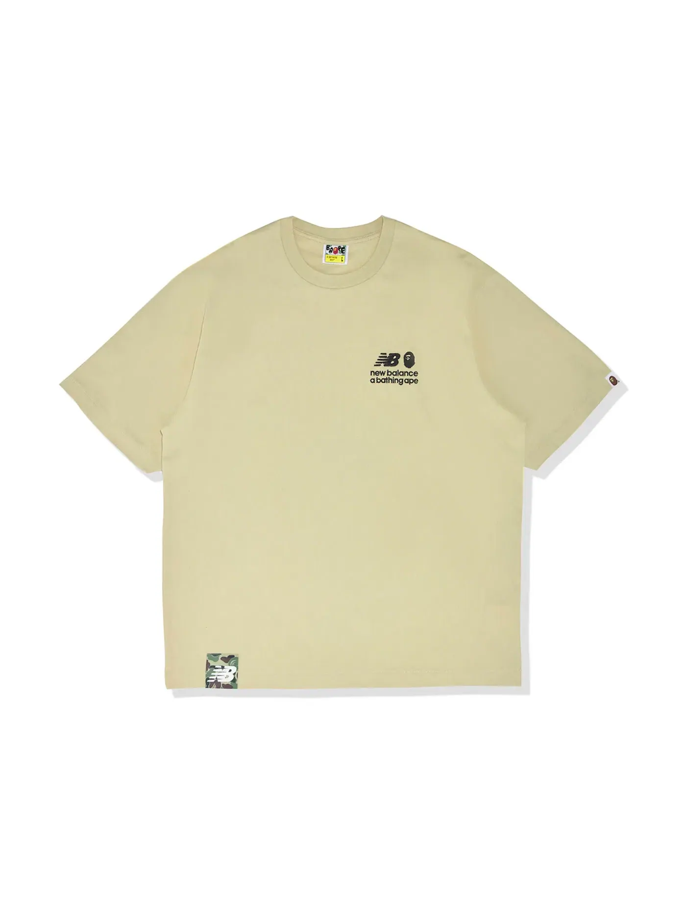 Мужская футболка свободного кроя Ape Head BAPE — изображение 1 из 2, бежевый