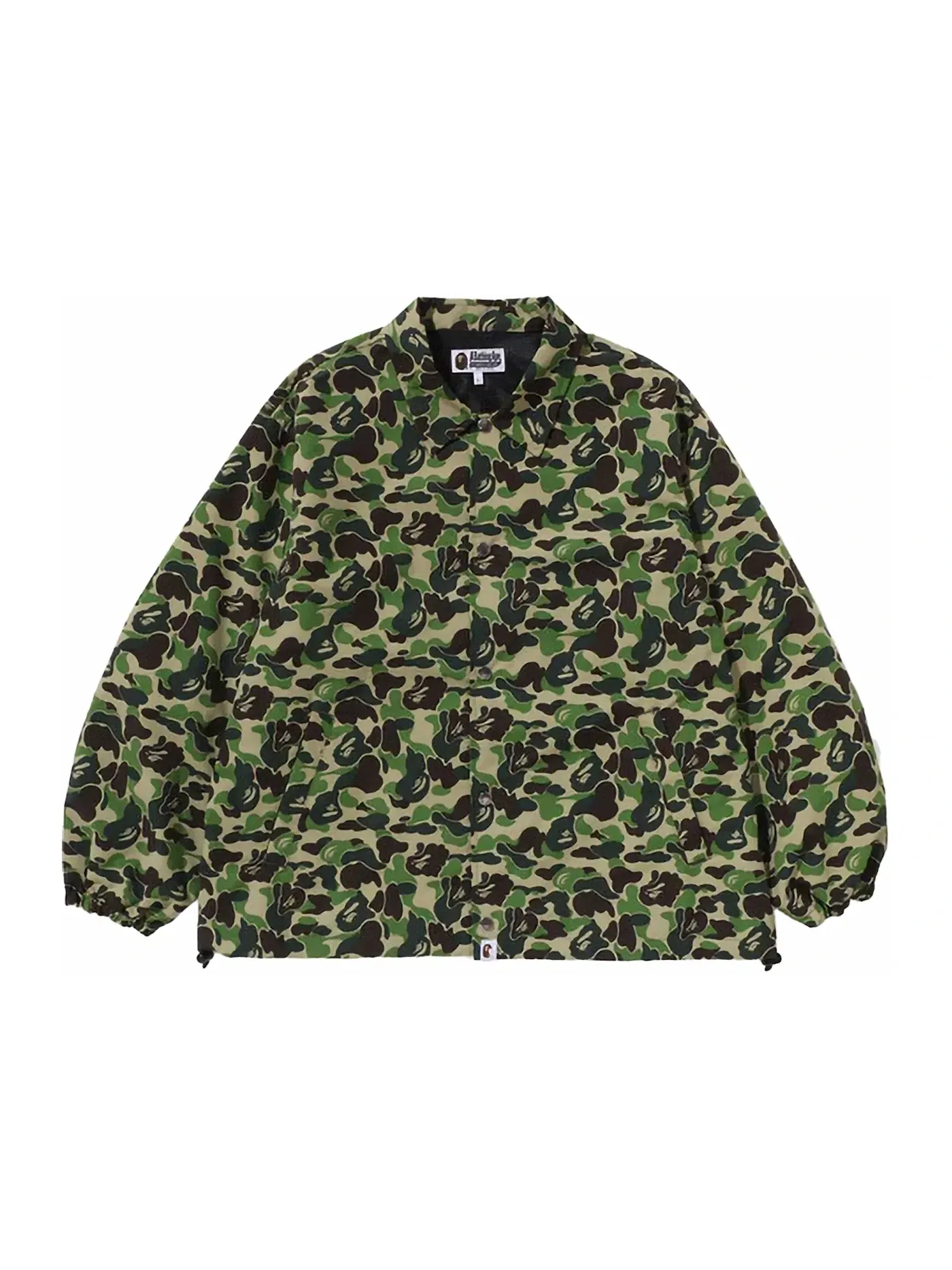 Мужская куртка-тренч с камуфляжным принтом BAPE — изображение 2 из 2, зеленый