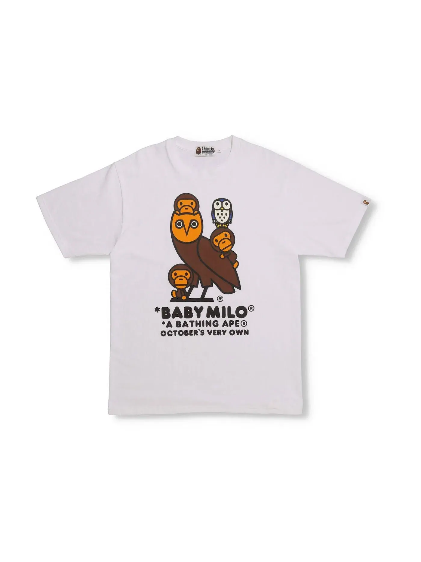 Мужская футболка с принтом BAPE x OVO Baby Milo — изображение 1 из 1, белый