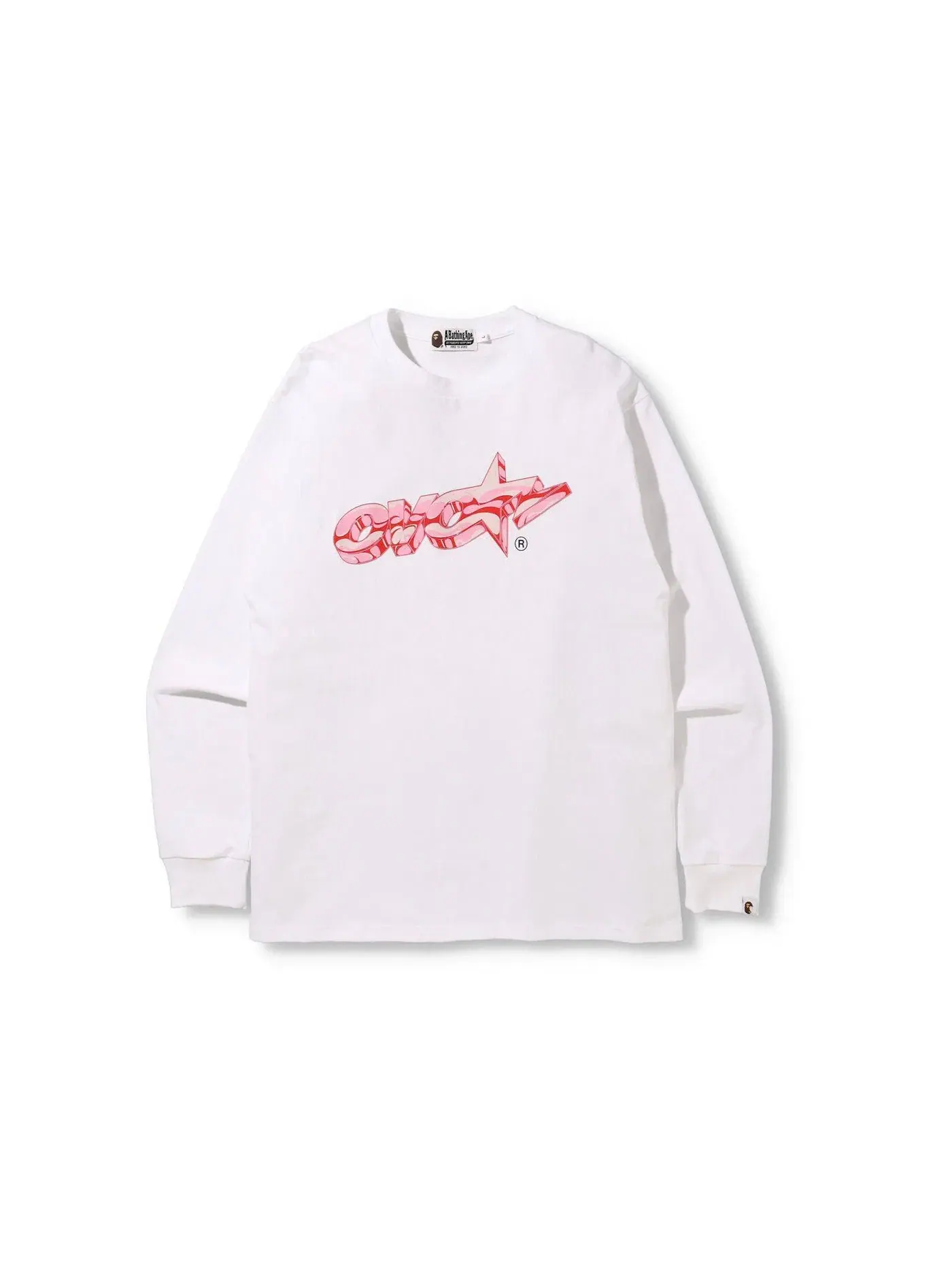 Мужская футболка с длинным рукавом L/S T-shirt BAPE — изображение 1 из 2, белый