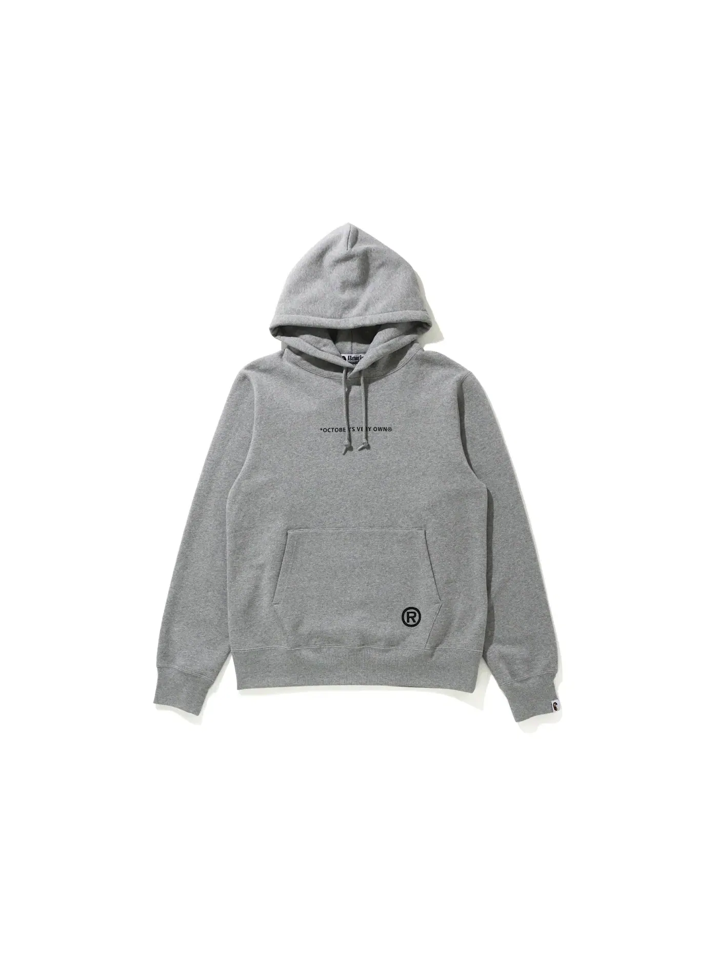 Мужской пуловер-худи с принтом BAPE x OVO Pullover Hoodie BAPE — изображение 2 из 2, серый