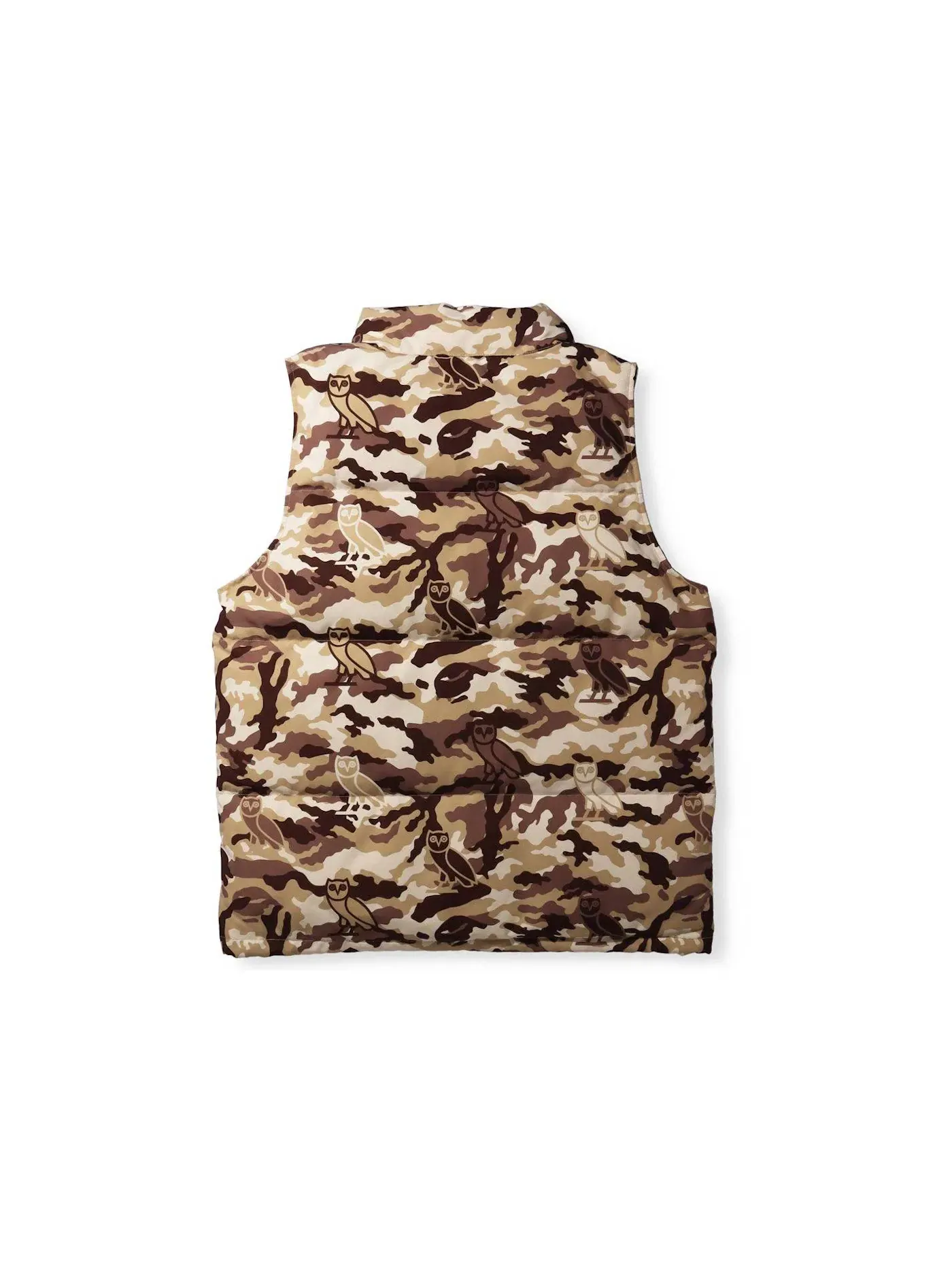Мужской жилет с камуфляжным принтом Down Vest BAPE — изображение 2 из 2, бежевый