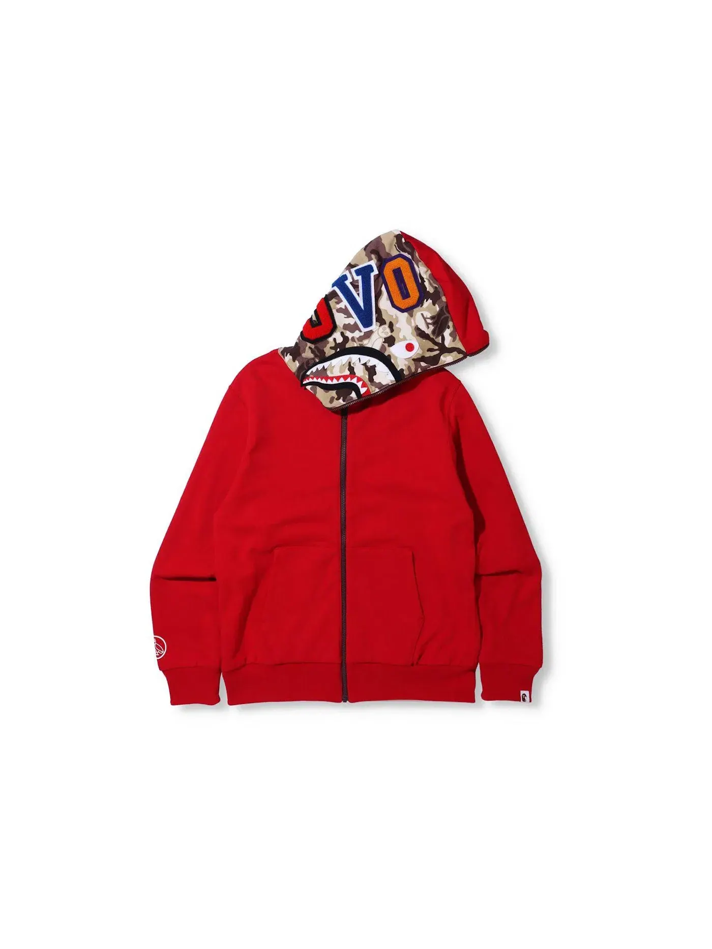 Мужской худи с камуфляжным принтом BAPE x OVO Woodland Camo Shark Reversible Full Zip Hoodie BAPE — изображение 1 из 3