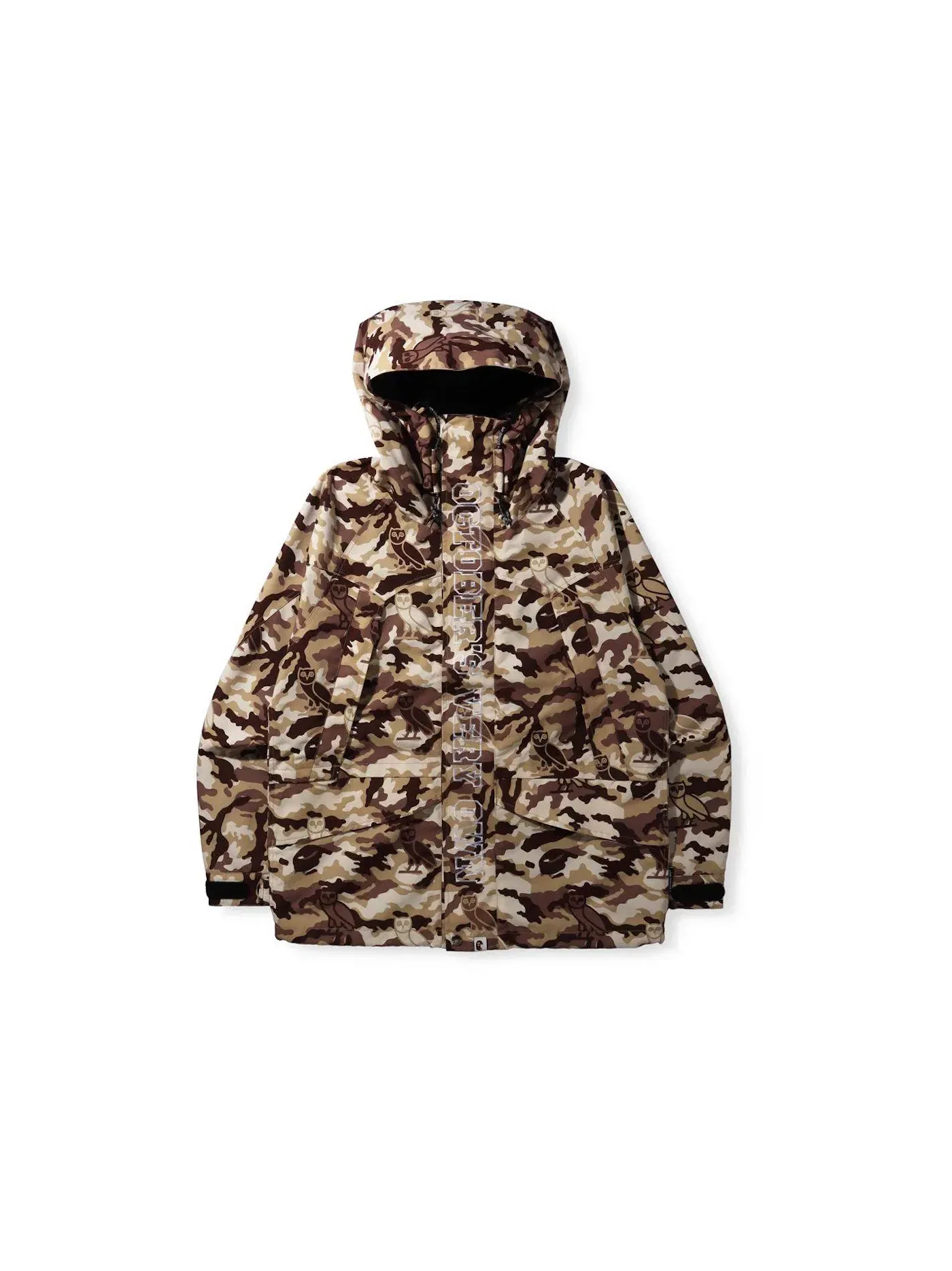 Мужская куртка для сноуборда с камуфляжным принтом Woodland Camo BAPE — изображение 1 из 3, бежевый