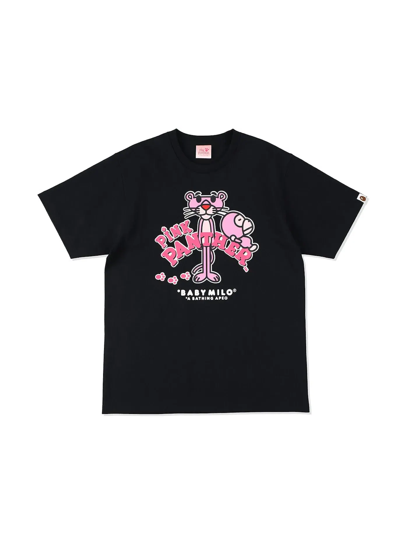 Мужская футболка с принтом BAPE x Pink Panther Baby Milo #1 Tee BAPE — изображение 1 из 2, черный