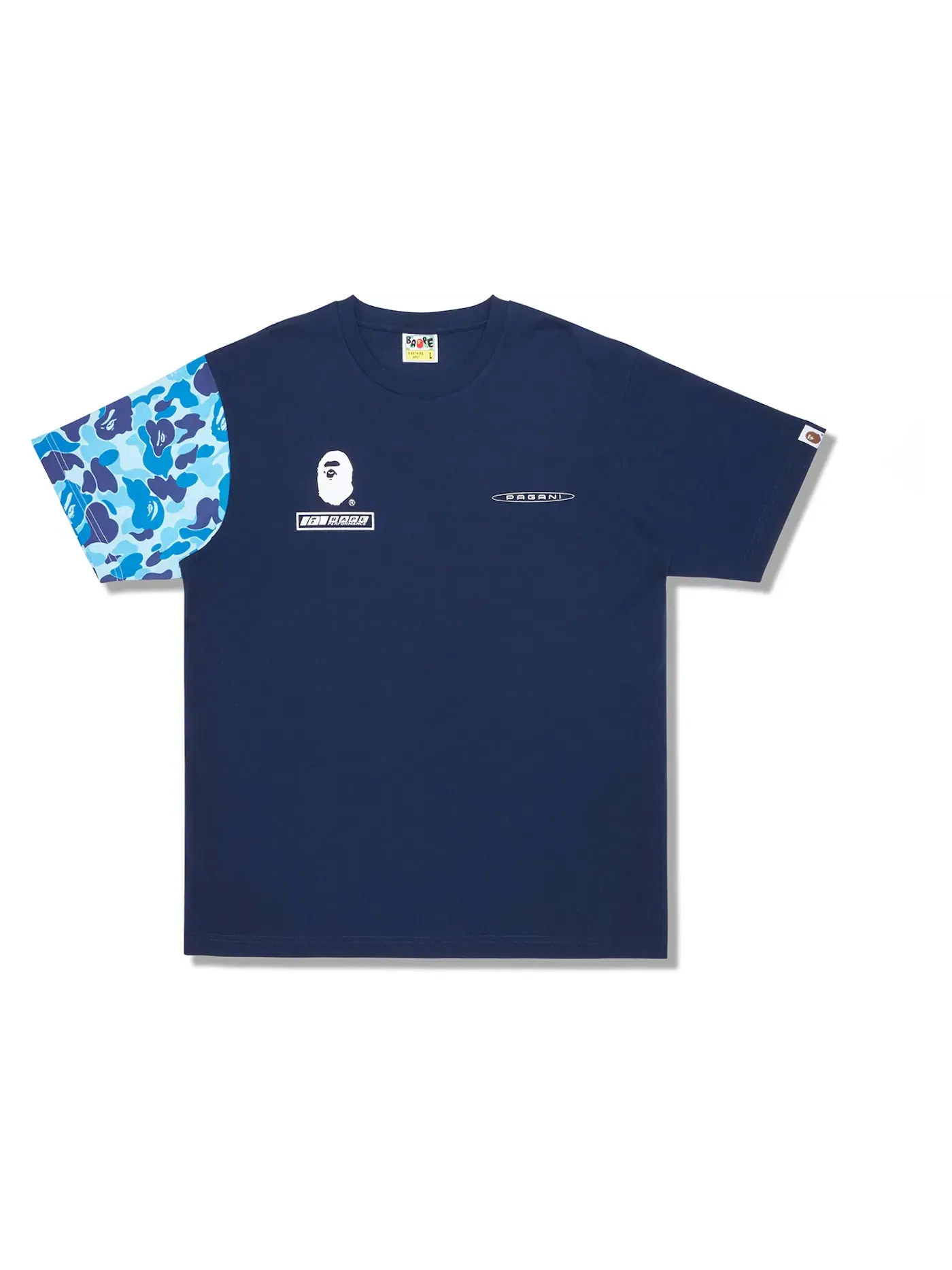 Мужская футболка с камуфляжным принтом Tee BAPE — изображение 1 из 2, темно-синий синий