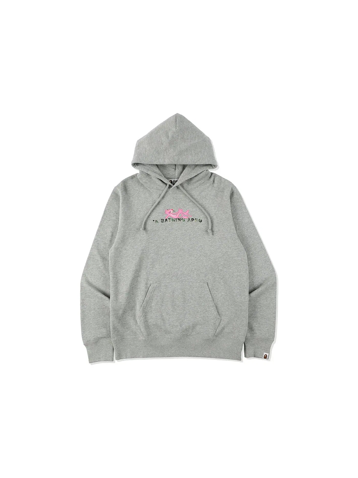 Мужской пуловер с капюшоном с принтом BAPE x Pink Panther Hoodie BAPE — изображение 2 из 2, серый