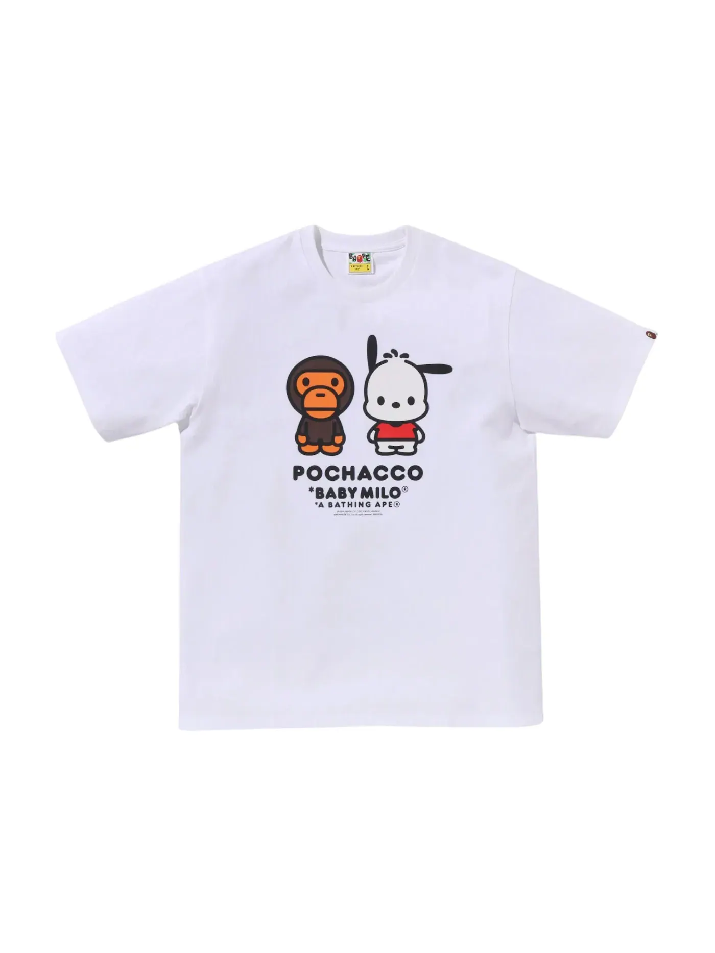 Мужская футболка с длинным рукавом BAPE x Pochacco Baby Milo Tee — изображение 1 из 1, белый