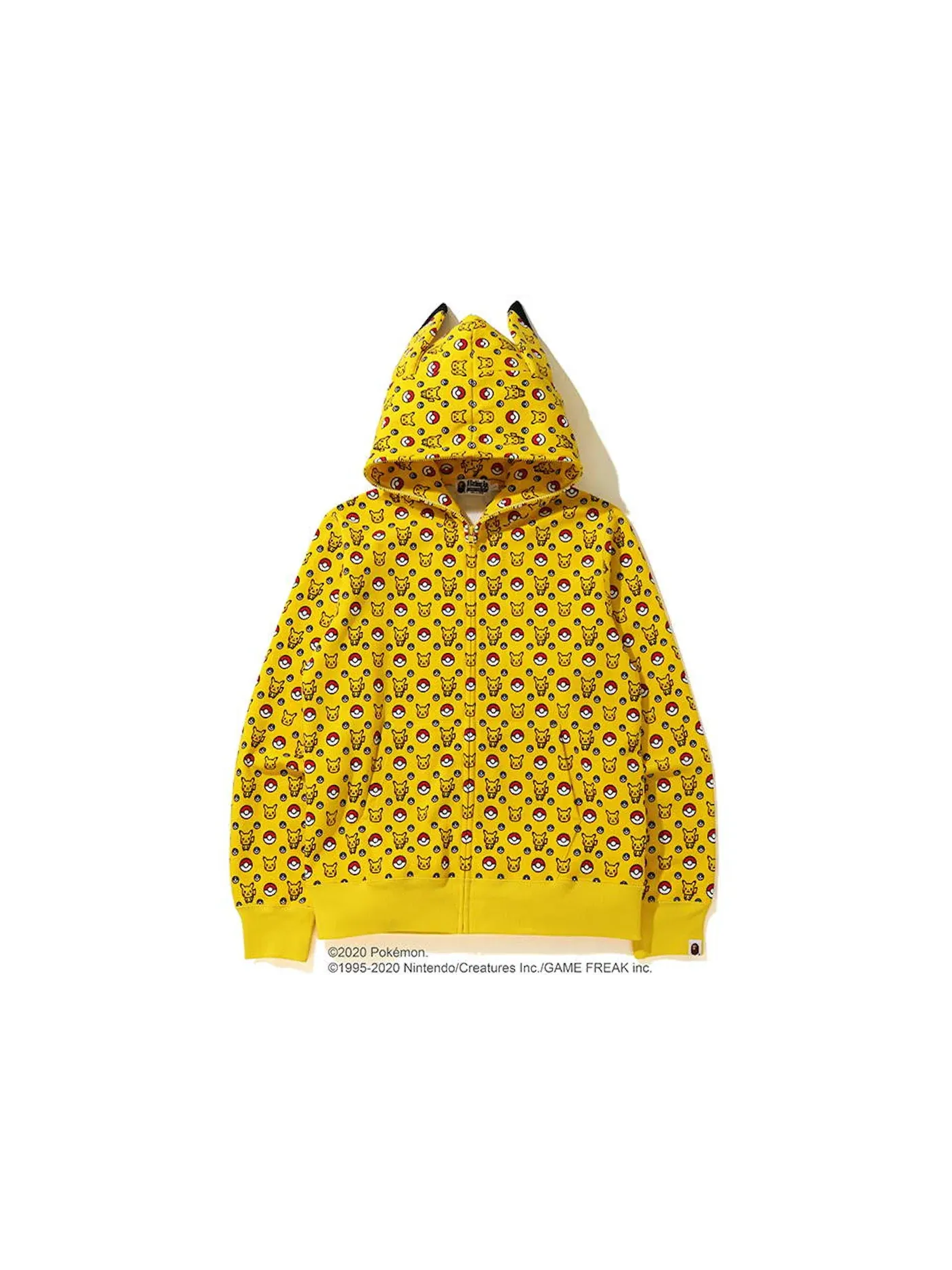Мужская худи с полной застежкой-молнией BAPE x Pokemon Yellow — изображение 1 из 1