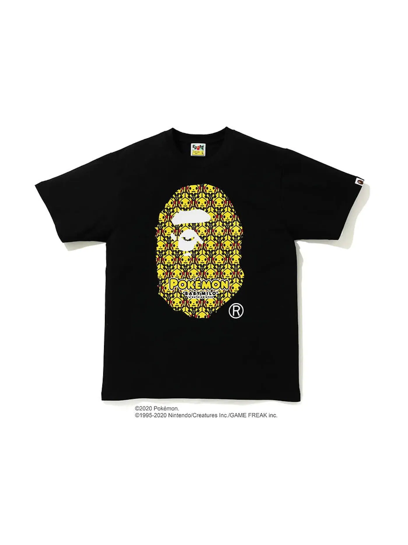 Мужская футболка с принтом BAPE x Pokemon Ape Head Tee #1 BAPE — изображение 1 из 2, черный