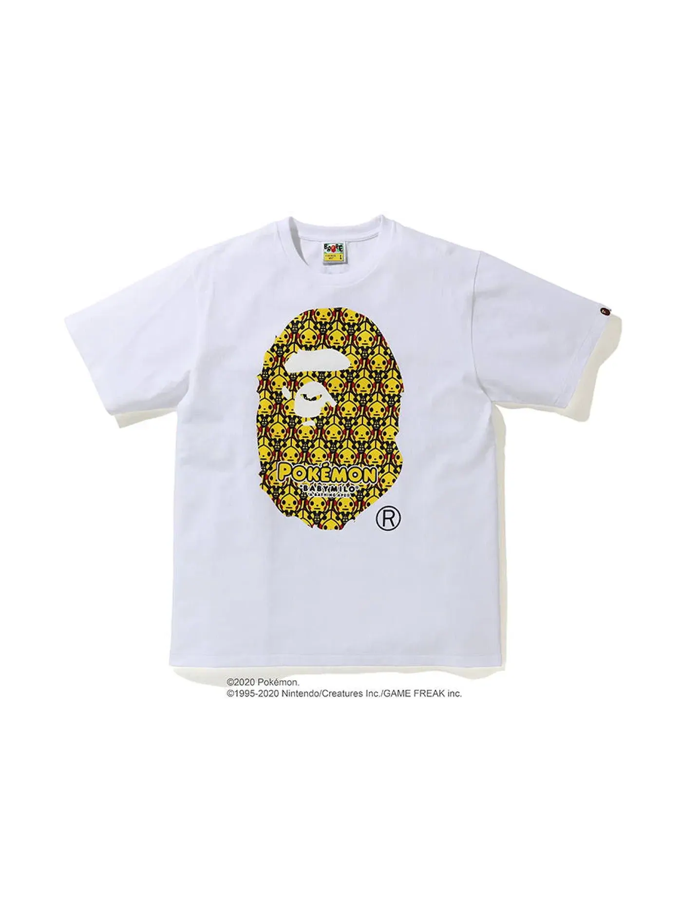 Мужская футболка с принтом BAPE x Pokemon Ape head Tee #1 BAPE — изображение 1 из 2, белый