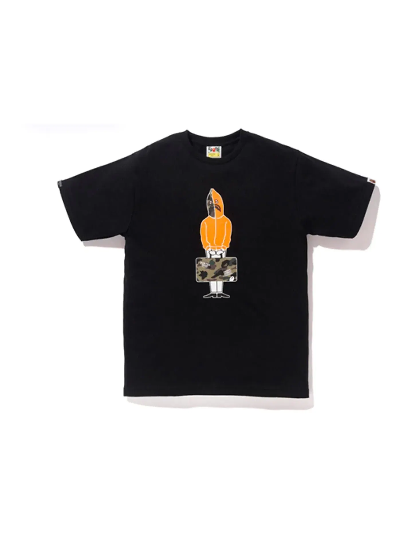 Мужская футболка с принтом BAPE x Porter Stand Shark Hoodie Tee BAPE — изображение 1 из 1, черный