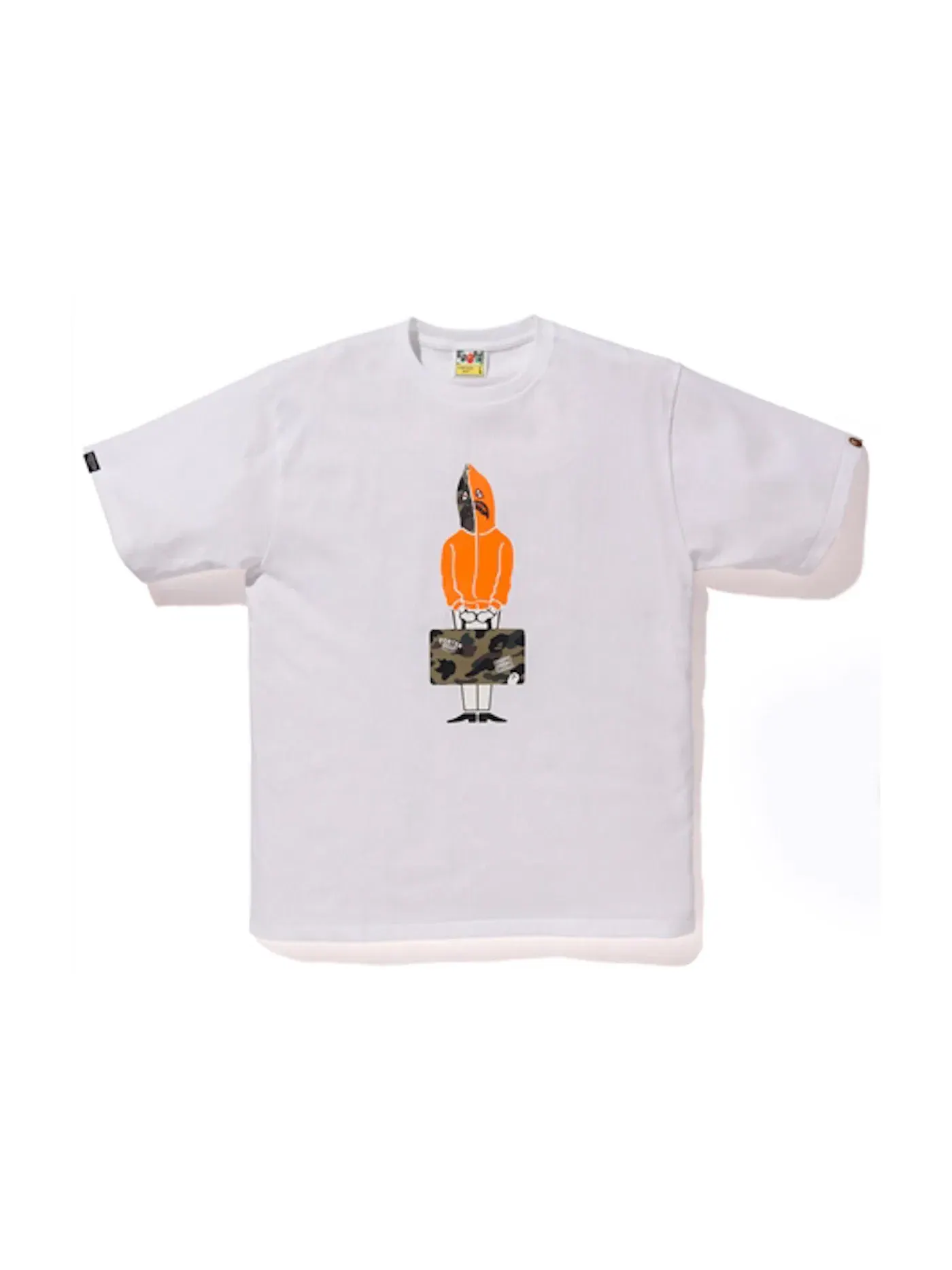 Мужская футболка с принтом BAPE x Porter Stand Shark Hoodie Tee BAPE — изображение 1 из 1, белый