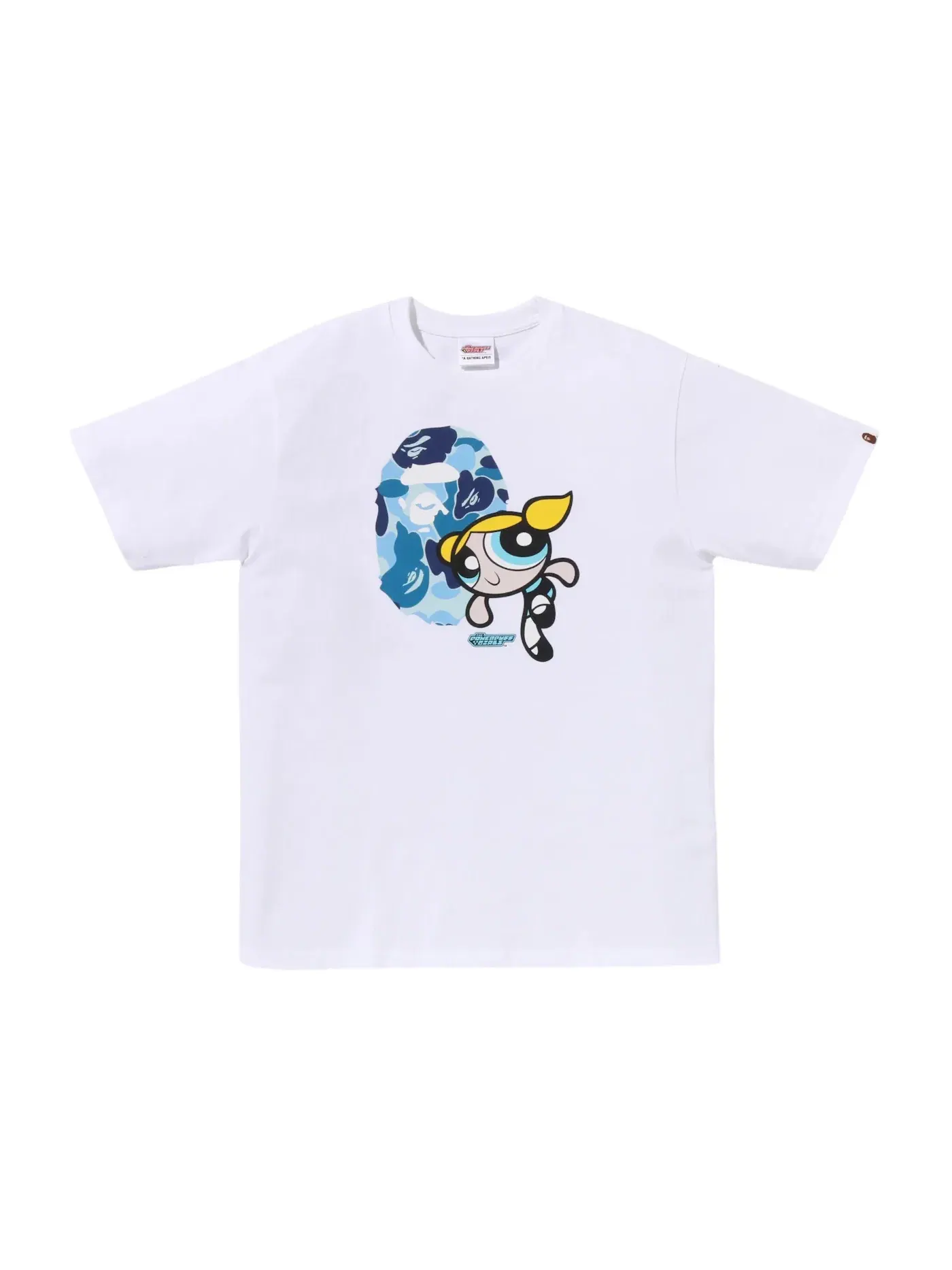 Мужская футболка с принтом BAPE x Power Puff Girls Ape Head Bubbles Tee BAPE — изображение 1 из 1, белый