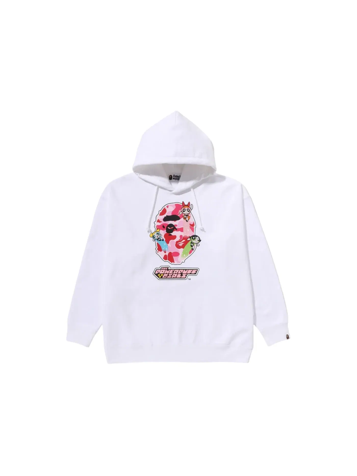 Мужской худи с принтом BAPE x Power Puff Girls Ape Head Hoodie BAPE — изображение 1 из 2, белый