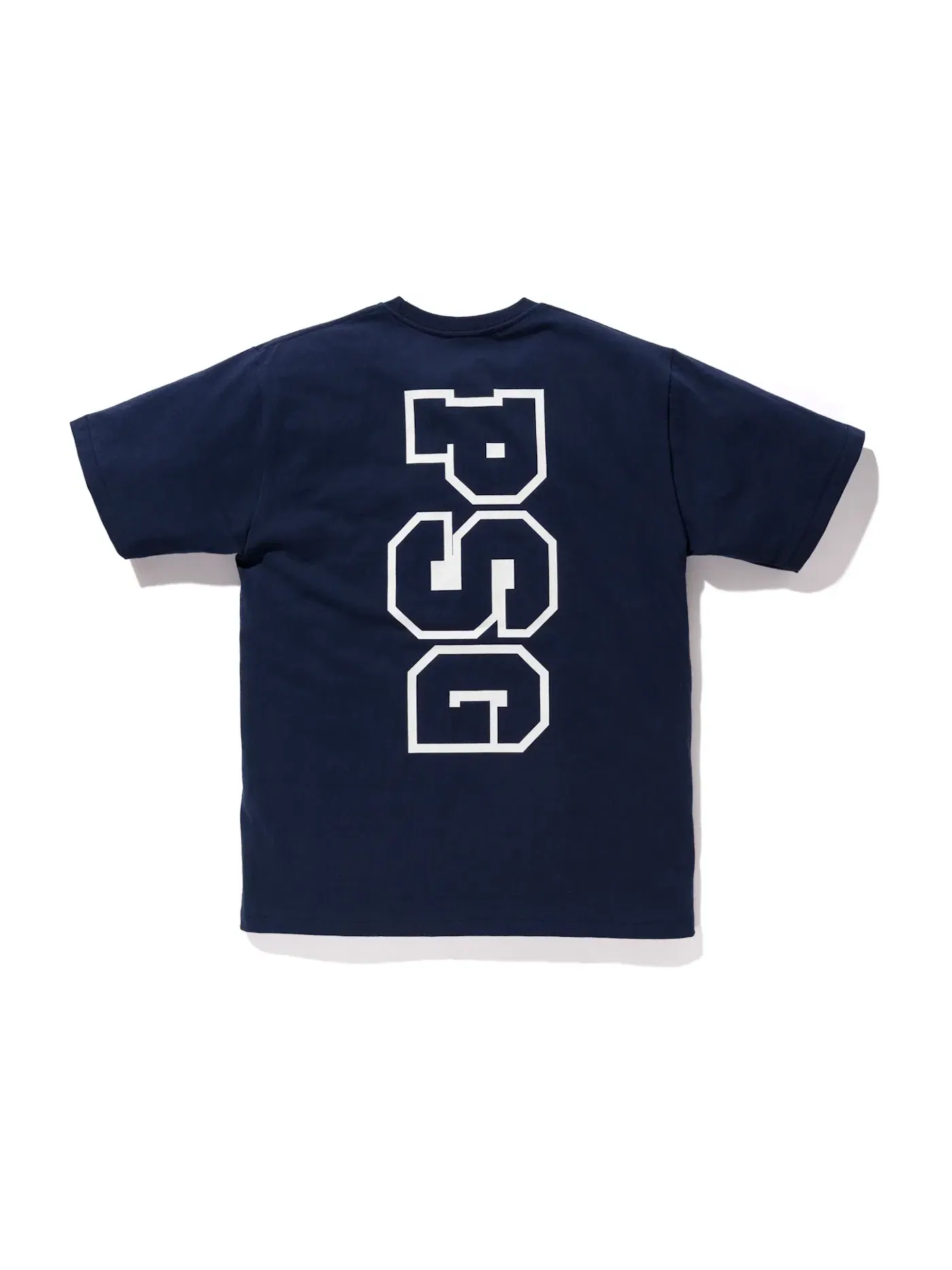 Мужская футболка с принтом BAPE x PSG Shark Tee BAPE — изображение 2 из 2, темно-синий