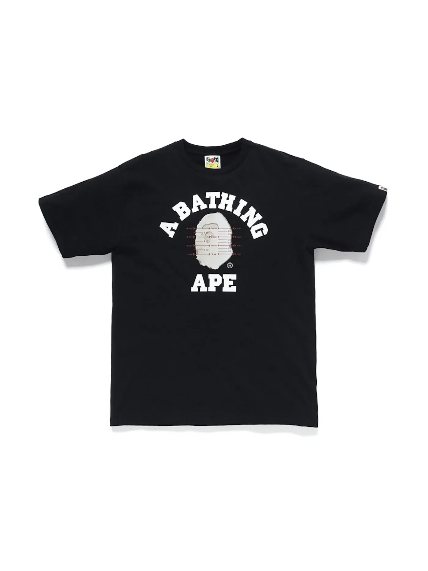 Мужская футболка с логотипом BAPE x Pusha T College Logo Tee BAPE — изображение 1 из 1, черный