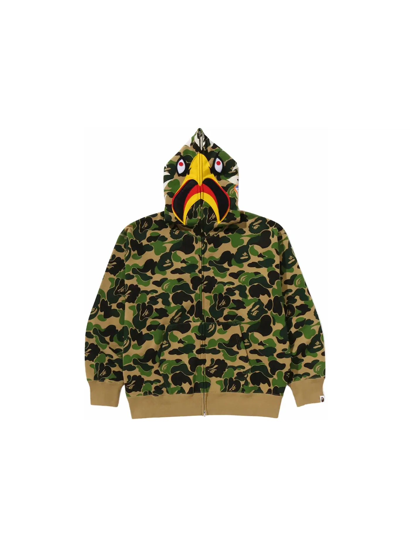 Мужская худи свободного кроя с принтом BAPE x READYMADE ABC Camo Eagle BAPE — изображение 1 из 4, зеленый