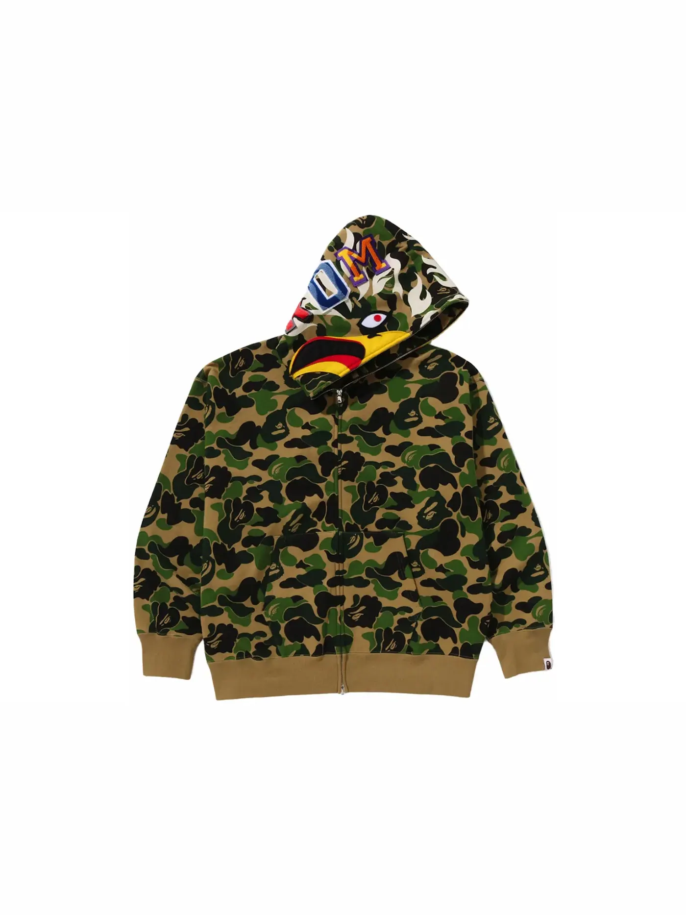 Мужская худи свободного кроя с принтом BAPE x READYMADE ABC Camo Eagle BAPE — изображение 3 из 4, зеленый