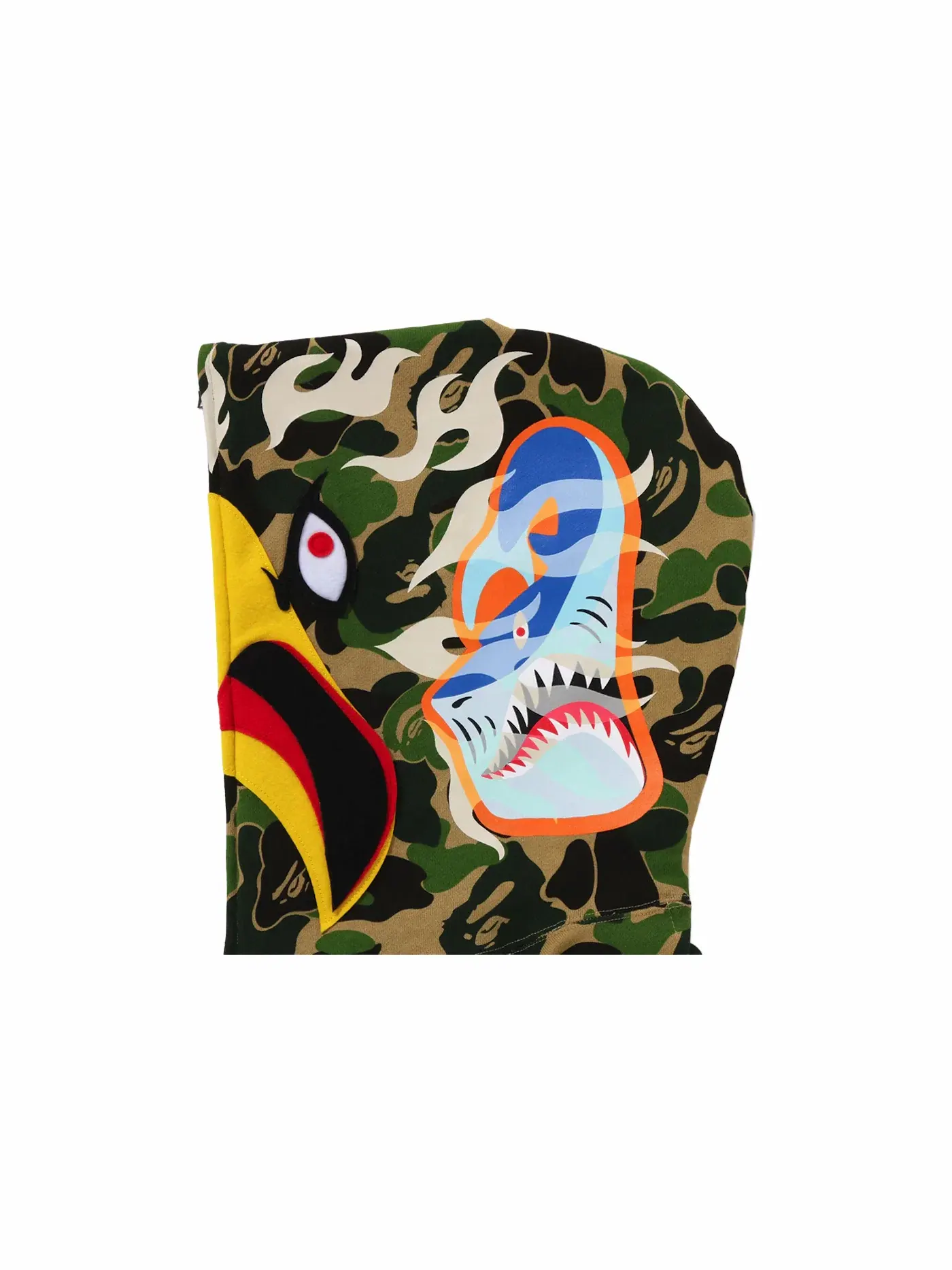 Мужская худи свободного кроя с принтом BAPE x READYMADE ABC Camo Eagle BAPE — изображение 4 из 4, зеленый
