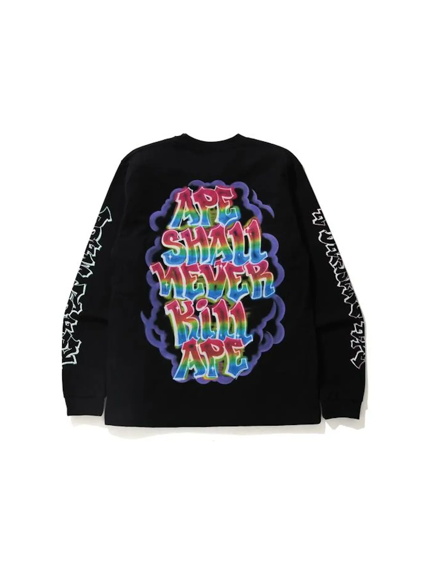 Мужская футболка с длинным рукавом BAPE x READYMADE Spray Wide L/S Tee BAPE — изображение 2 из 2, черный
