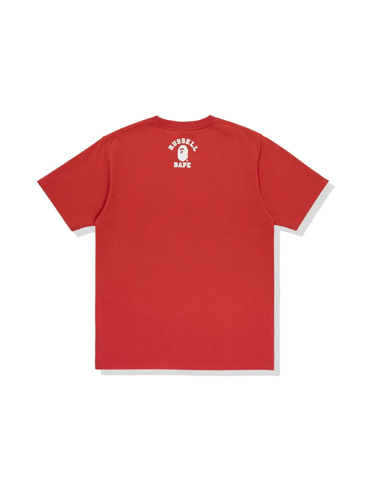 Мужская футболка с принтом BAPE x Russell College Tee BAPE — изображение 2 из 2, красный