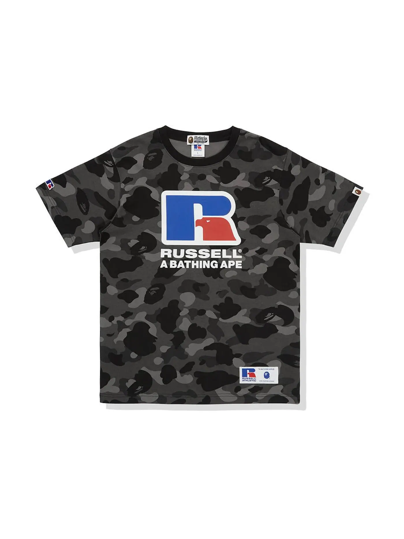Мужская футболка с камуфляжным принтом Tee BAPE — изображение 1 из 1, черный