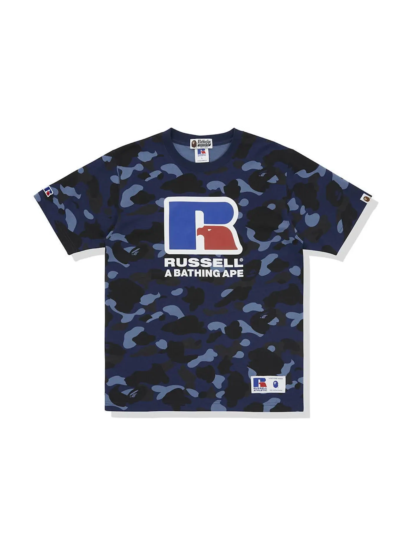 Мужская футболка с камуфляжным принтом BAPE Tee — изображение 1 из 1, синий