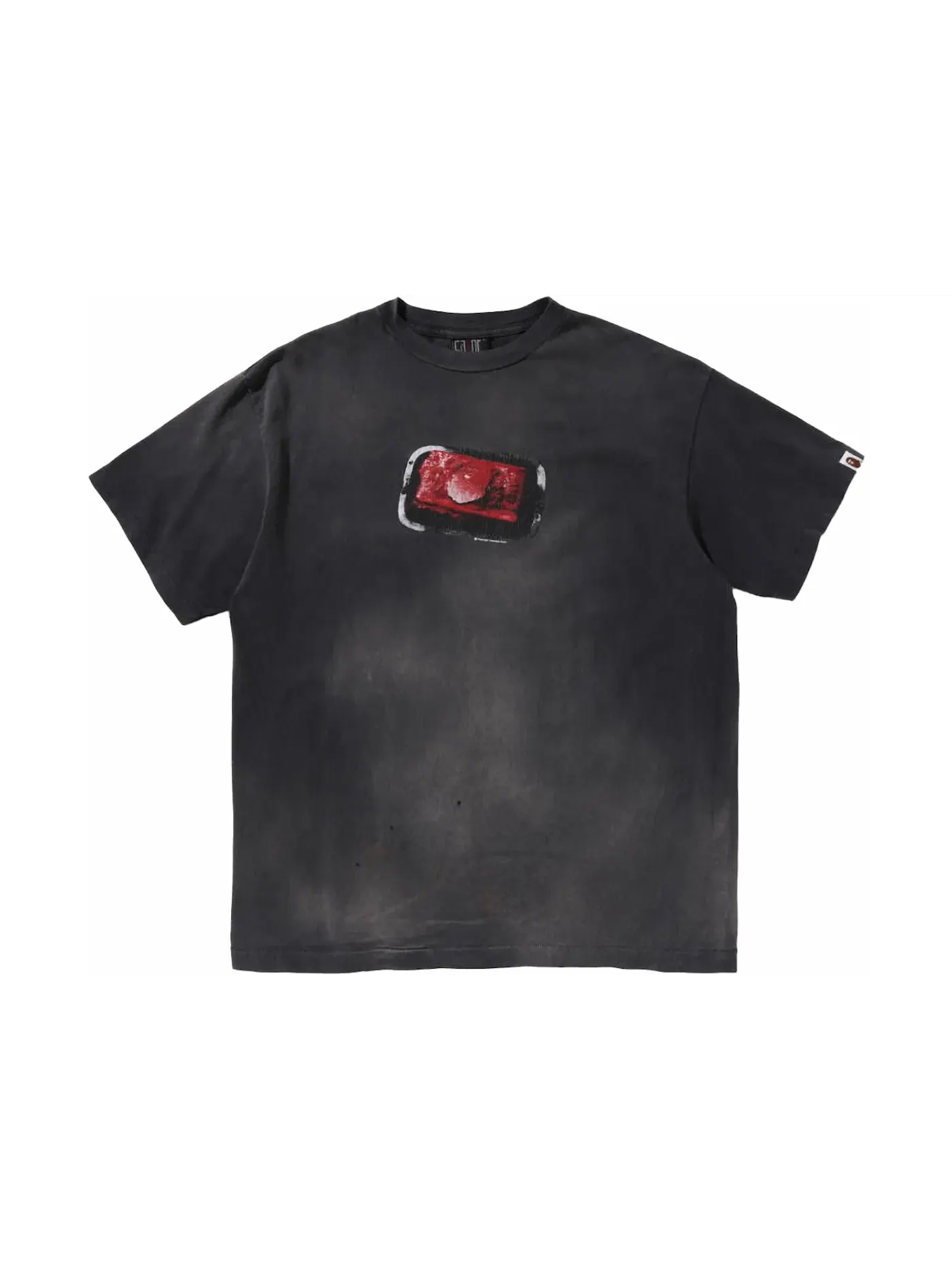 Мужская футболка с принтом BAPE x Saint Mxxxxxx Club Tee BAPE — изображение 1 из 2, темно-серый