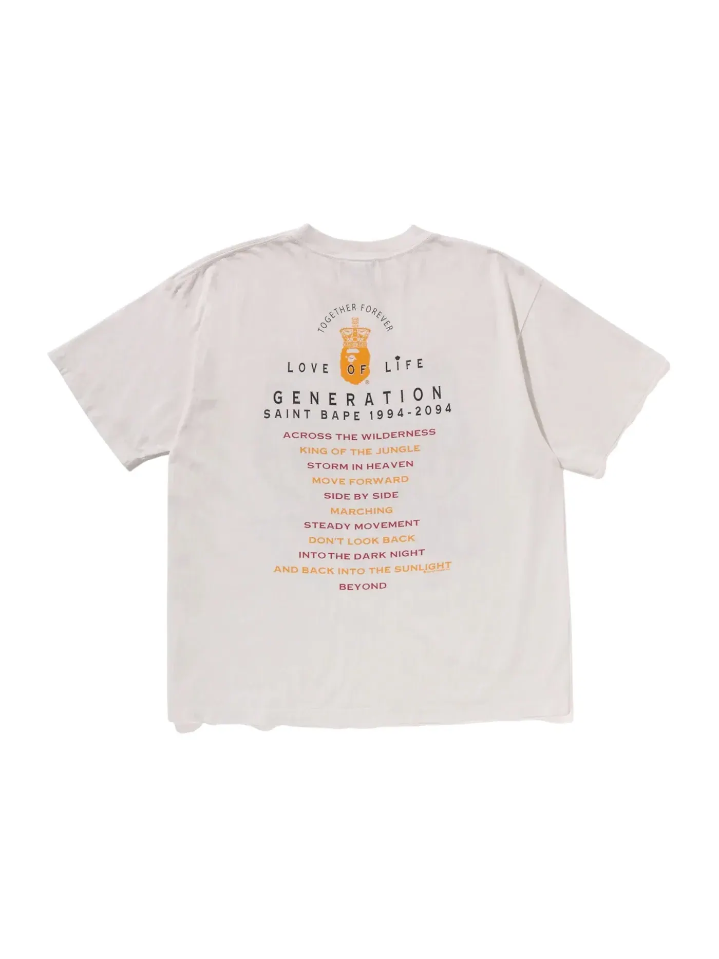 Мужская футболка с принтом BAPE X Saint Mxxxxxx Generation Tee — изображение 2 из 2, белый